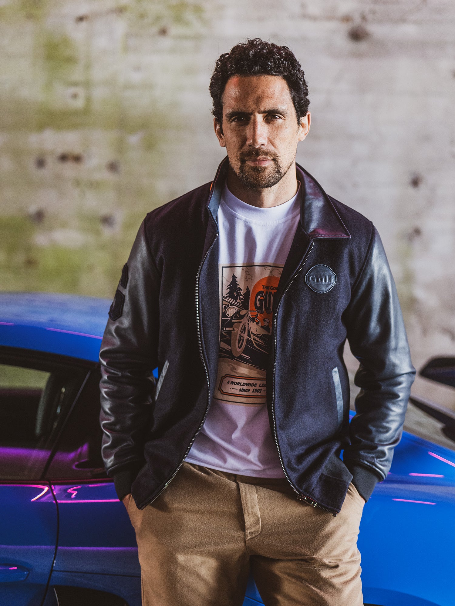 PREMIUM VARSITY GULF JACKET - NAVY BLUE