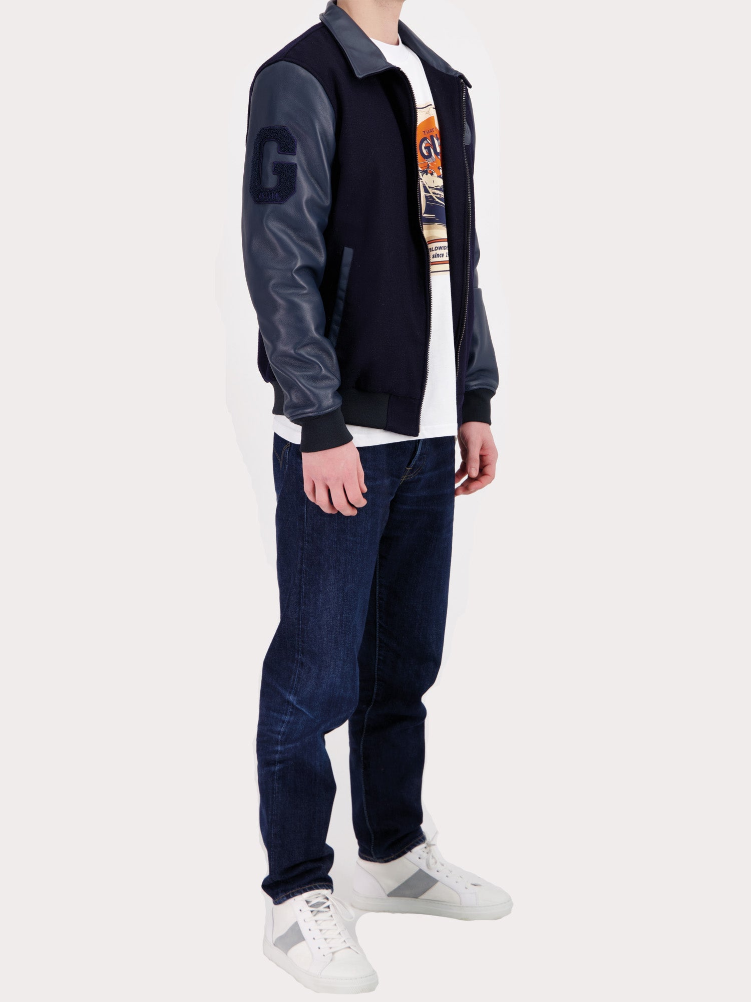 PREMIUM VARSITY GULF JACKET - NAVY BLUE