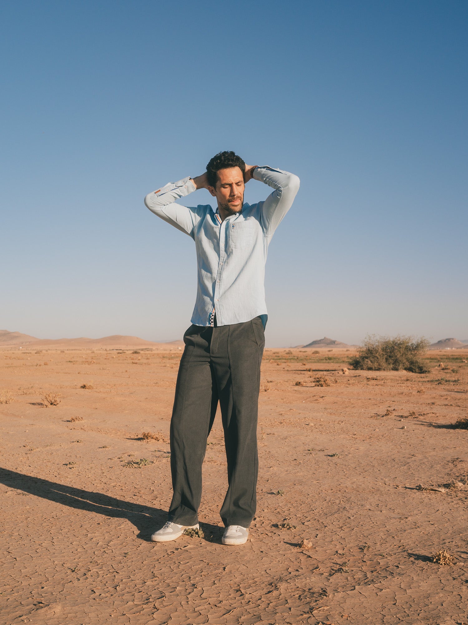 CHEMISE GAZE DE COTON SMART CASUAL - LIGHT BLUE