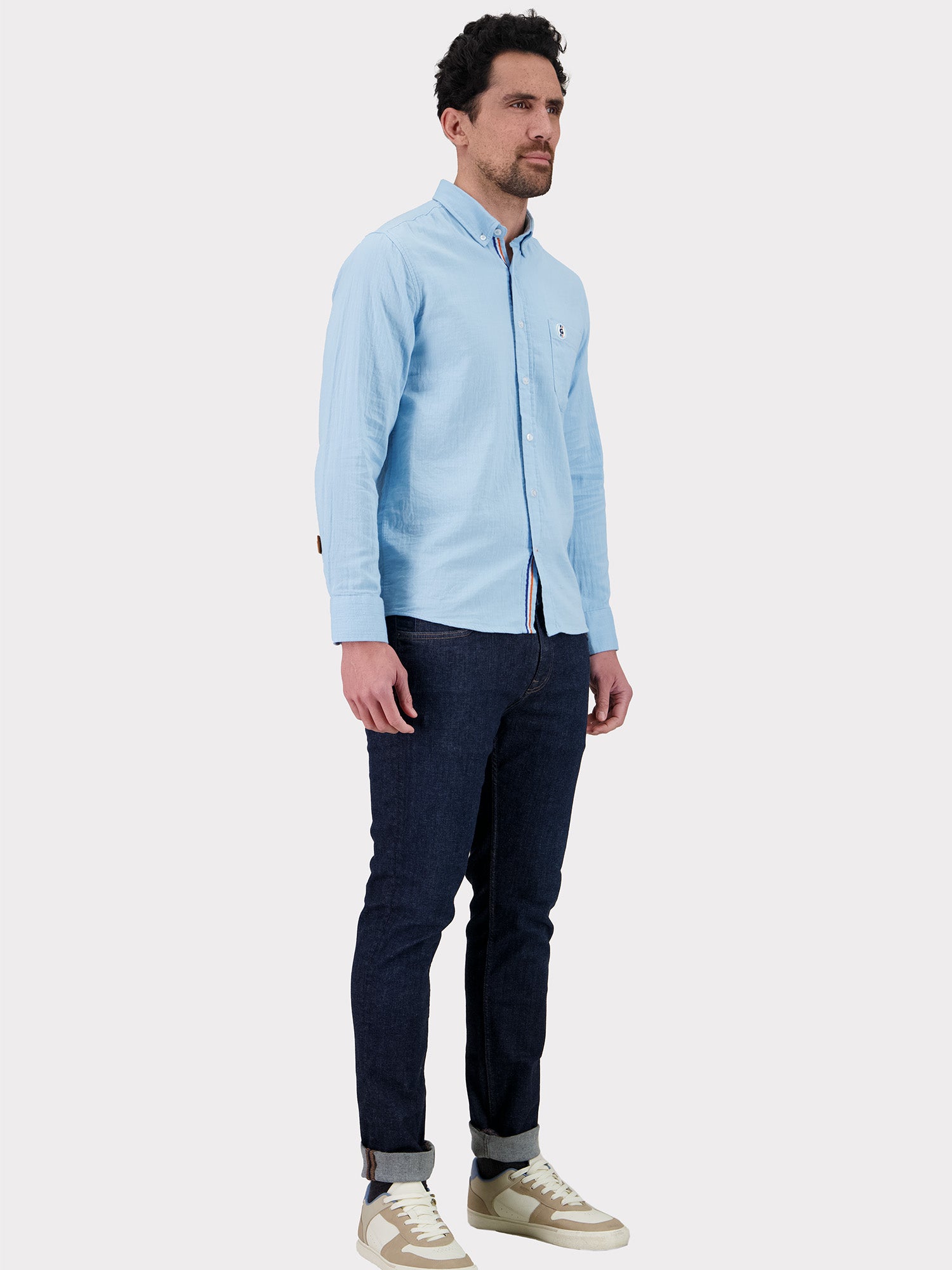 CHEMISE GAZE DE COTON SMART CASUAL - LIGHT BLUE