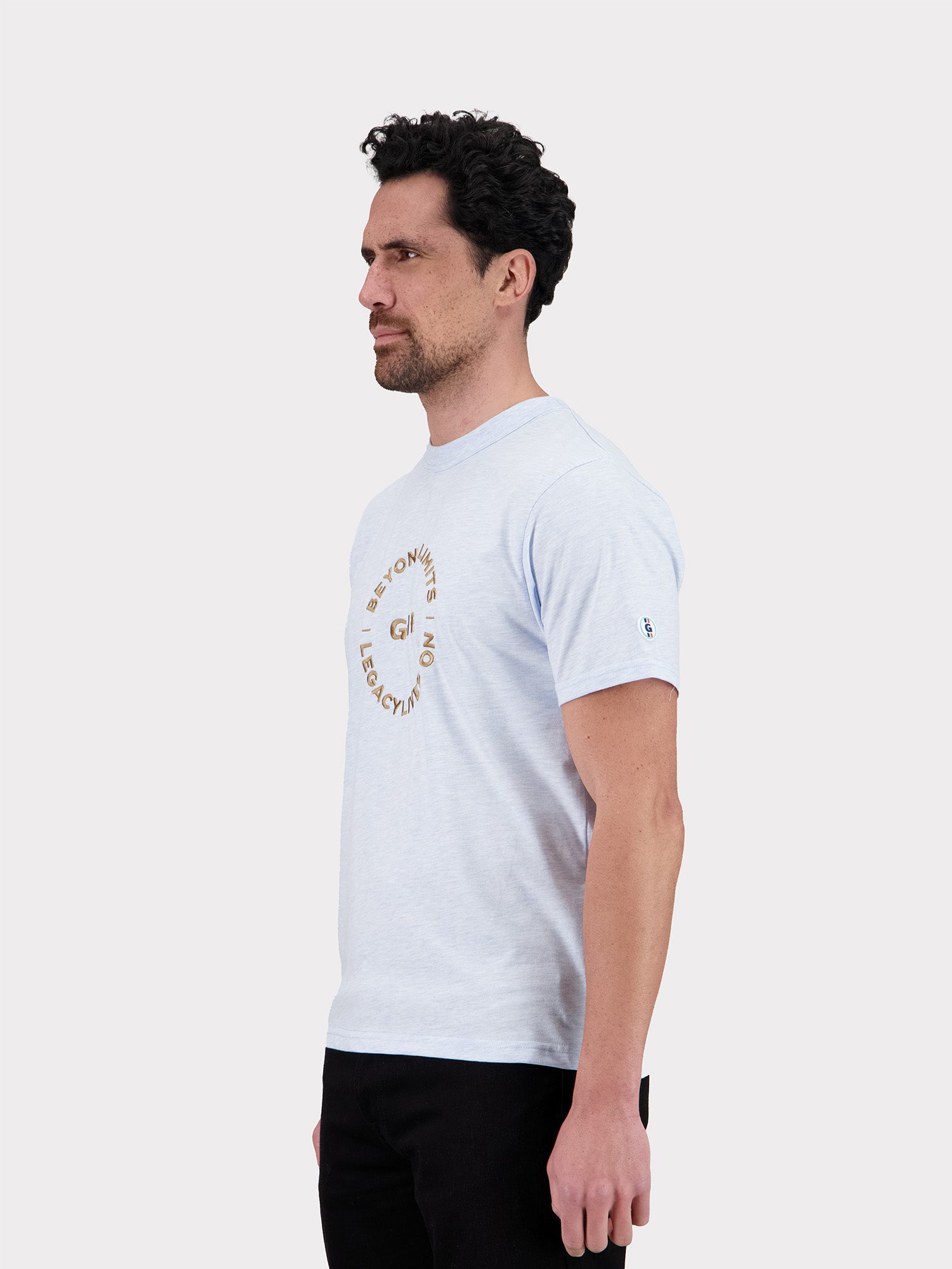 T-SHIRT SMART CASUAL - HEATHER SKY