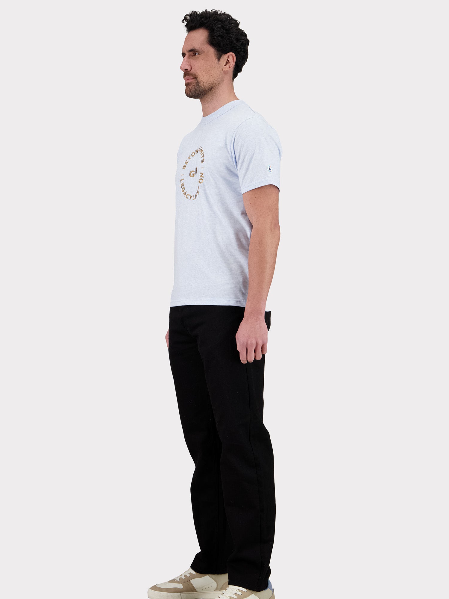 T-SHIRT SMART CASUAL - HEATHER SKY