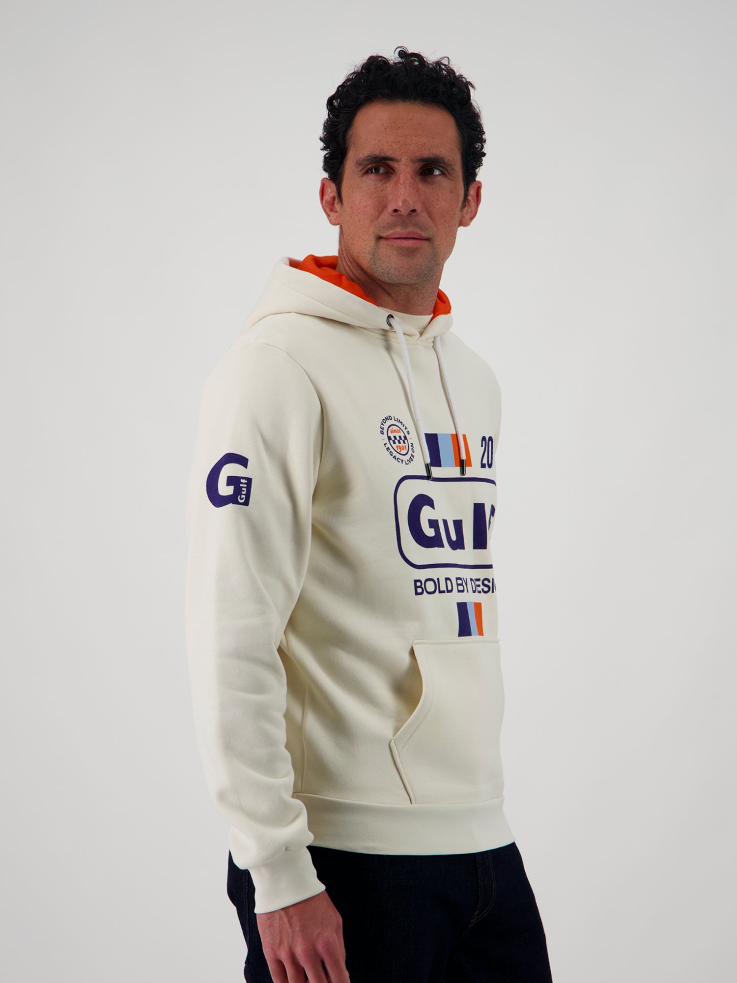 HOODIE POCKET BOLD CLASSICS - ECRU