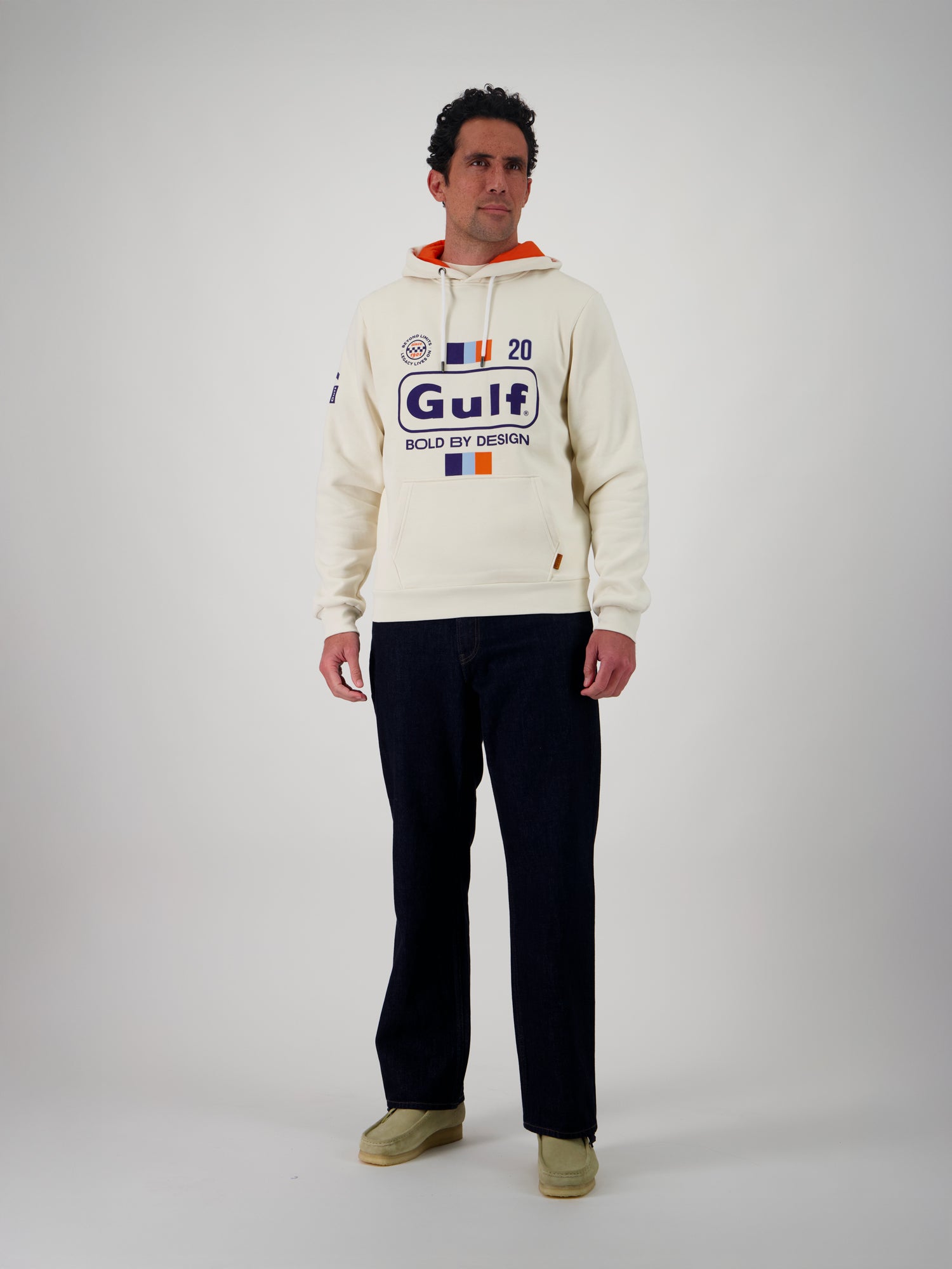 HOODIE POCKET BOLD CLASSICS - ECRU