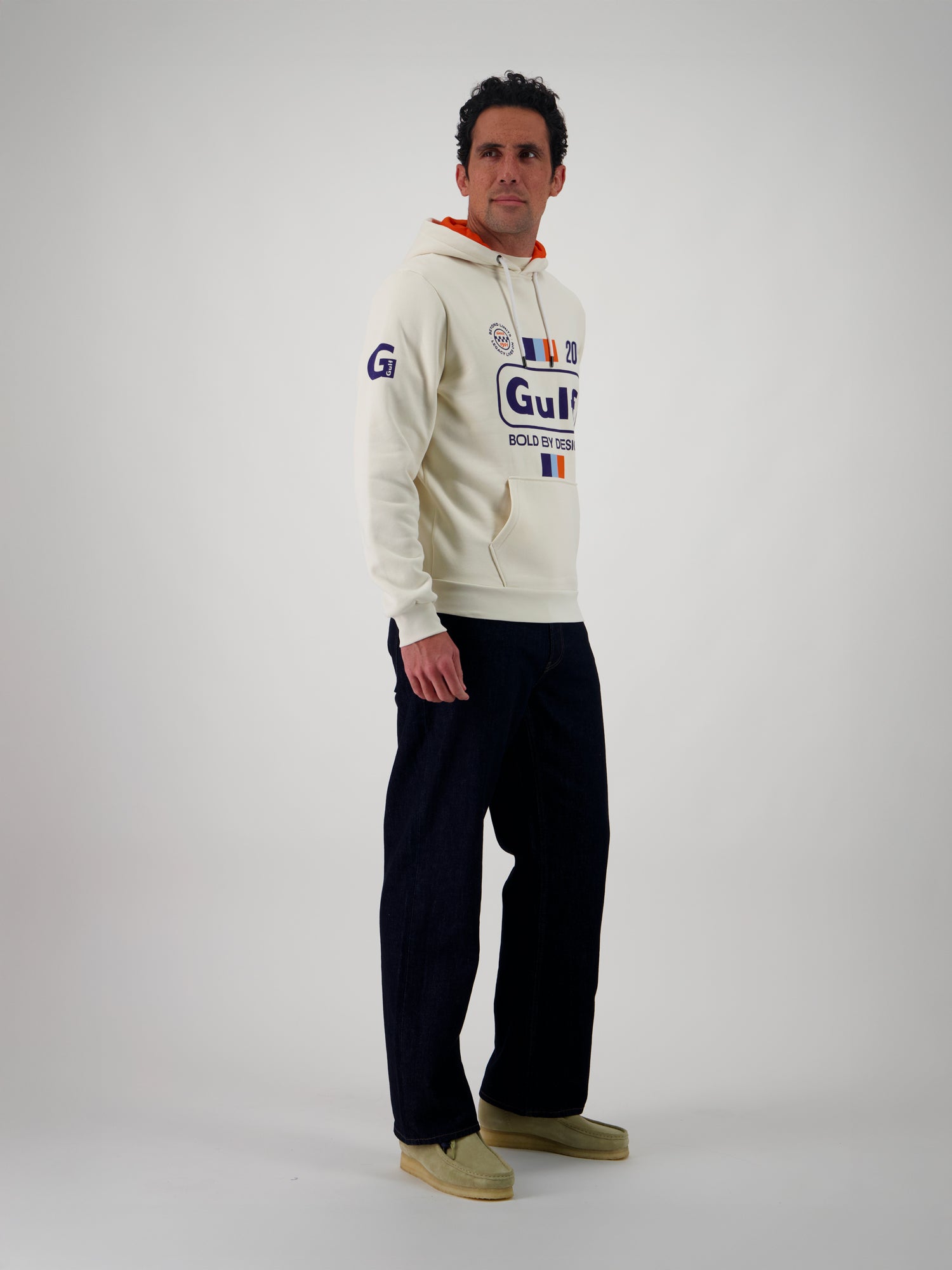 HOODIE POCKET BOLD CLASSICS - ECRU