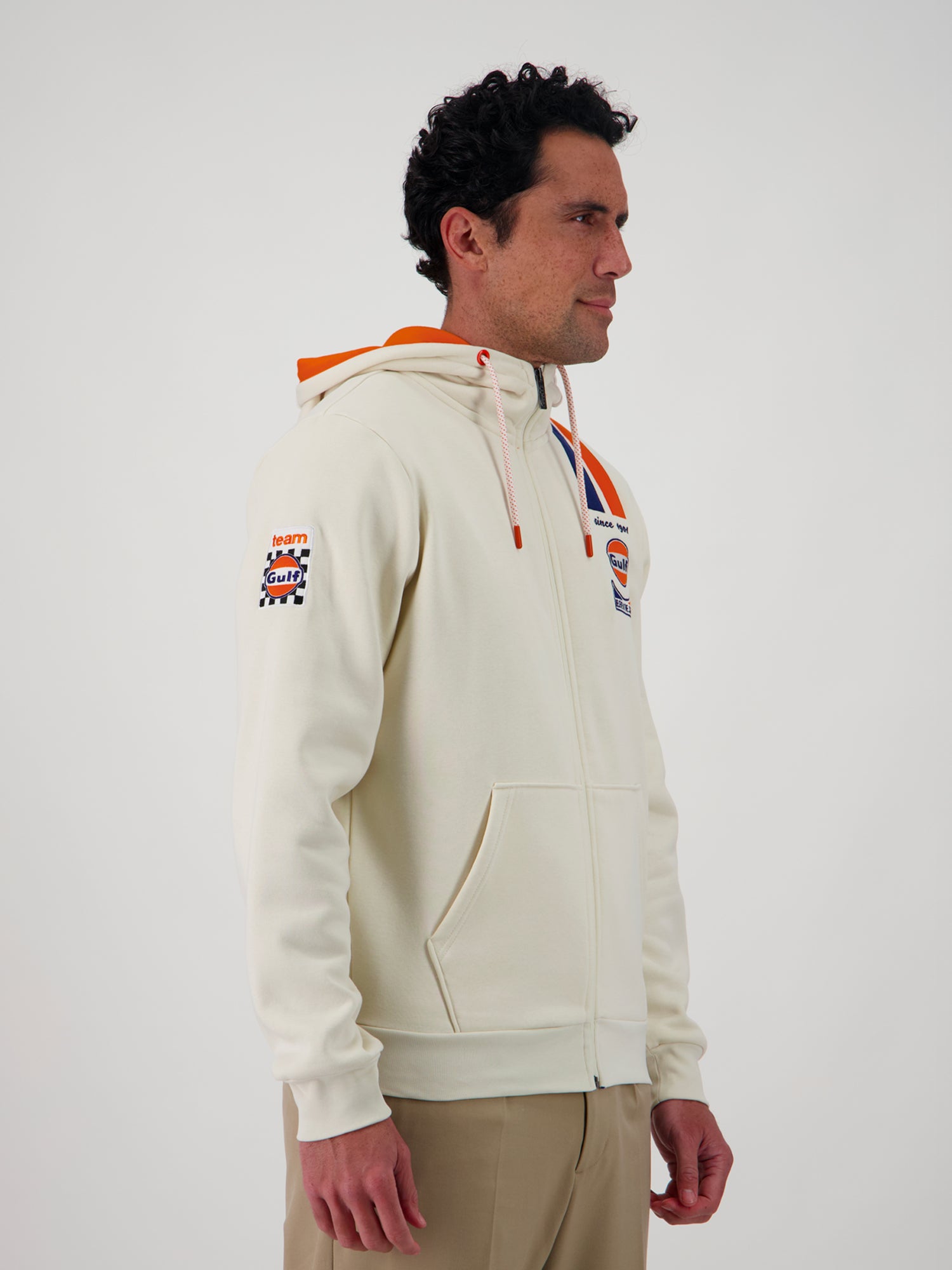 HOODIE FULL ZIP LEGEND - ECRU