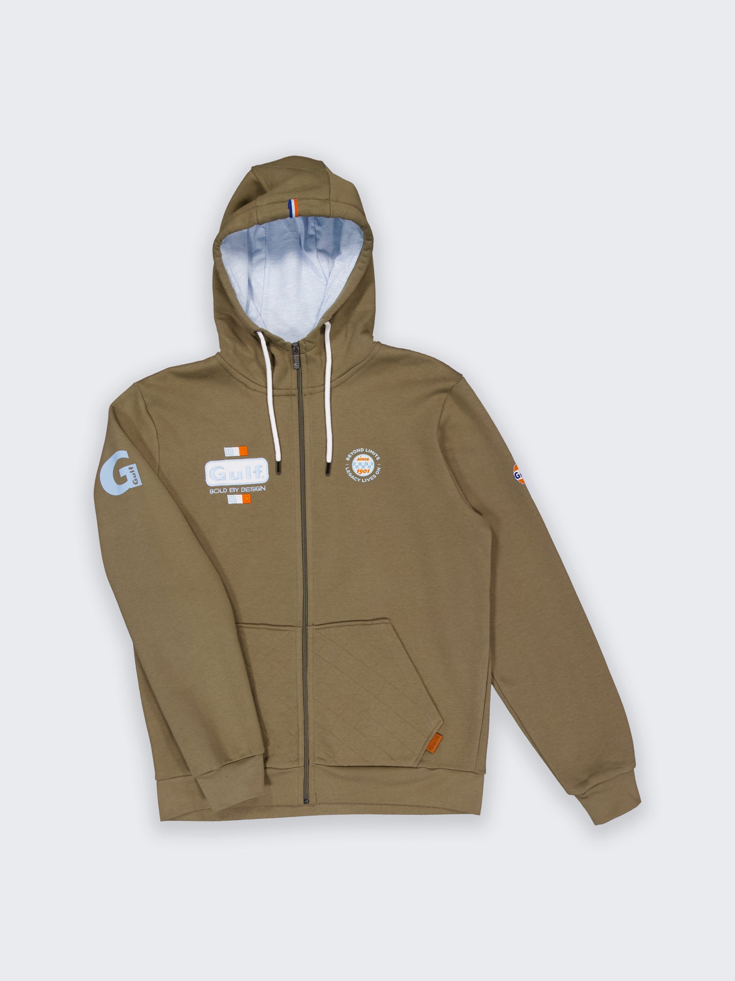 HOODIE FULL ZIP BOLD CLASSICS - OLIVE