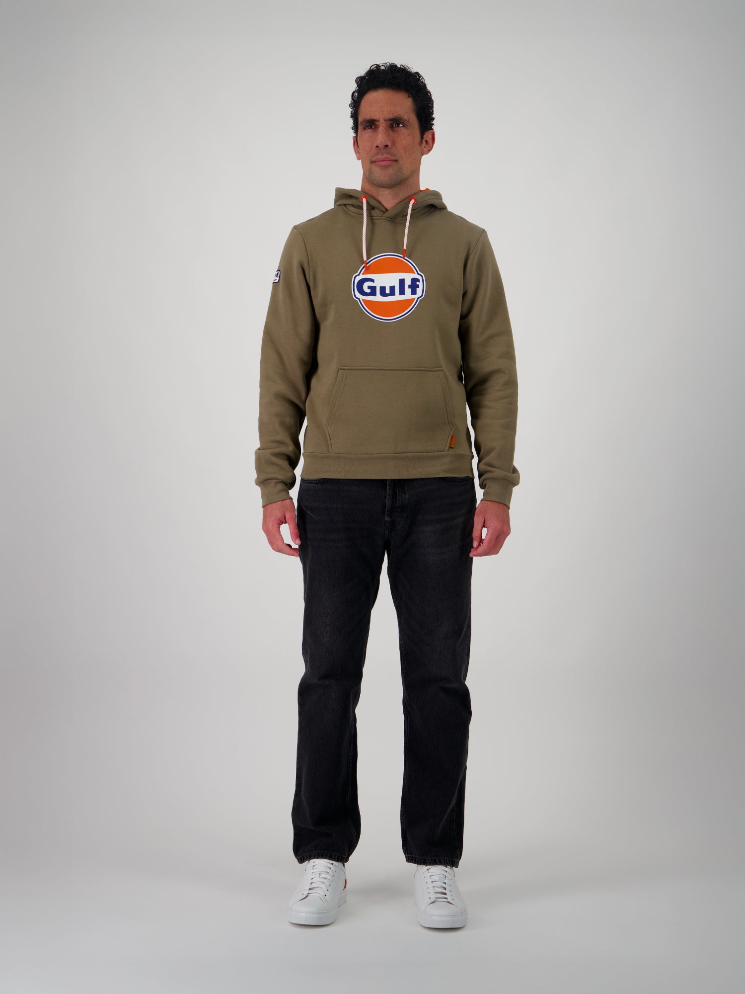 HOODIE POCKET LOGO - OLIVE