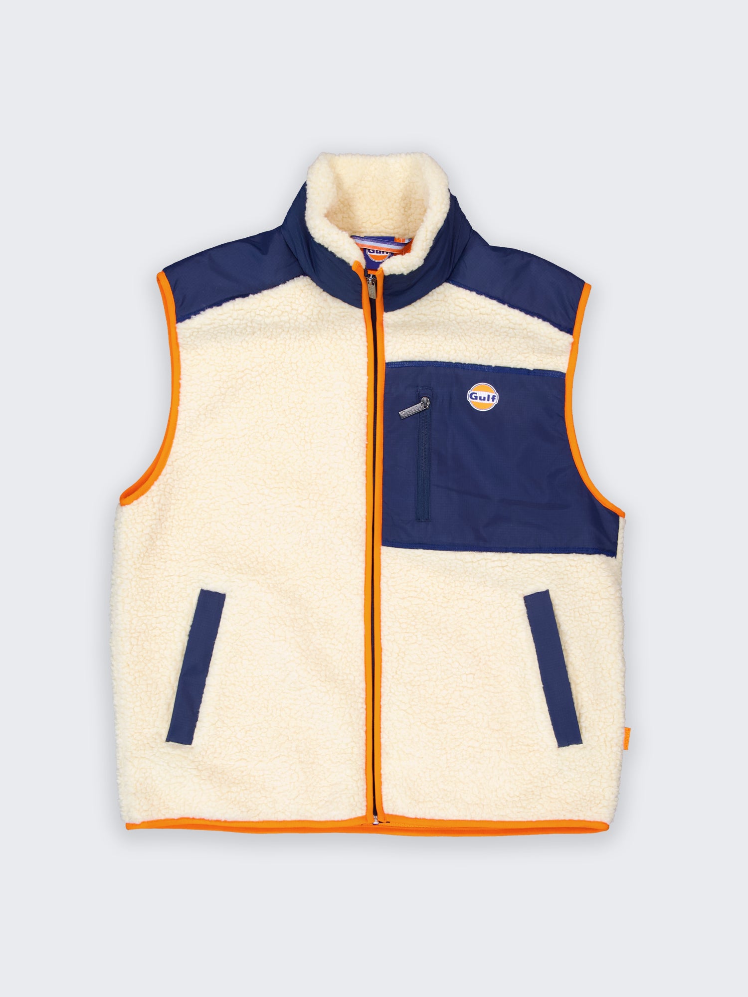 GILET SHERPA ECRU NAVY