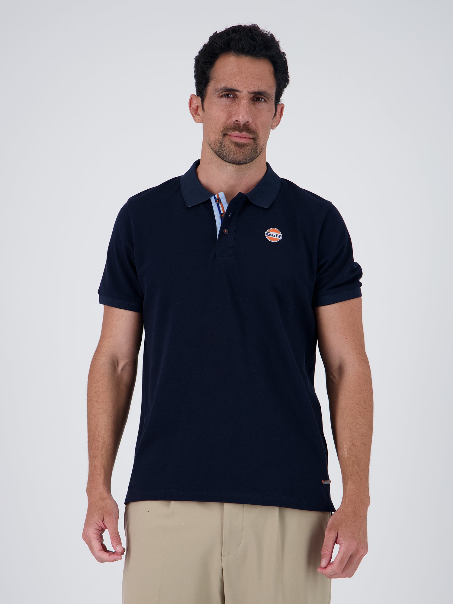 PREMIUM SHORT-SLEEVED POLO SHIRT - navy