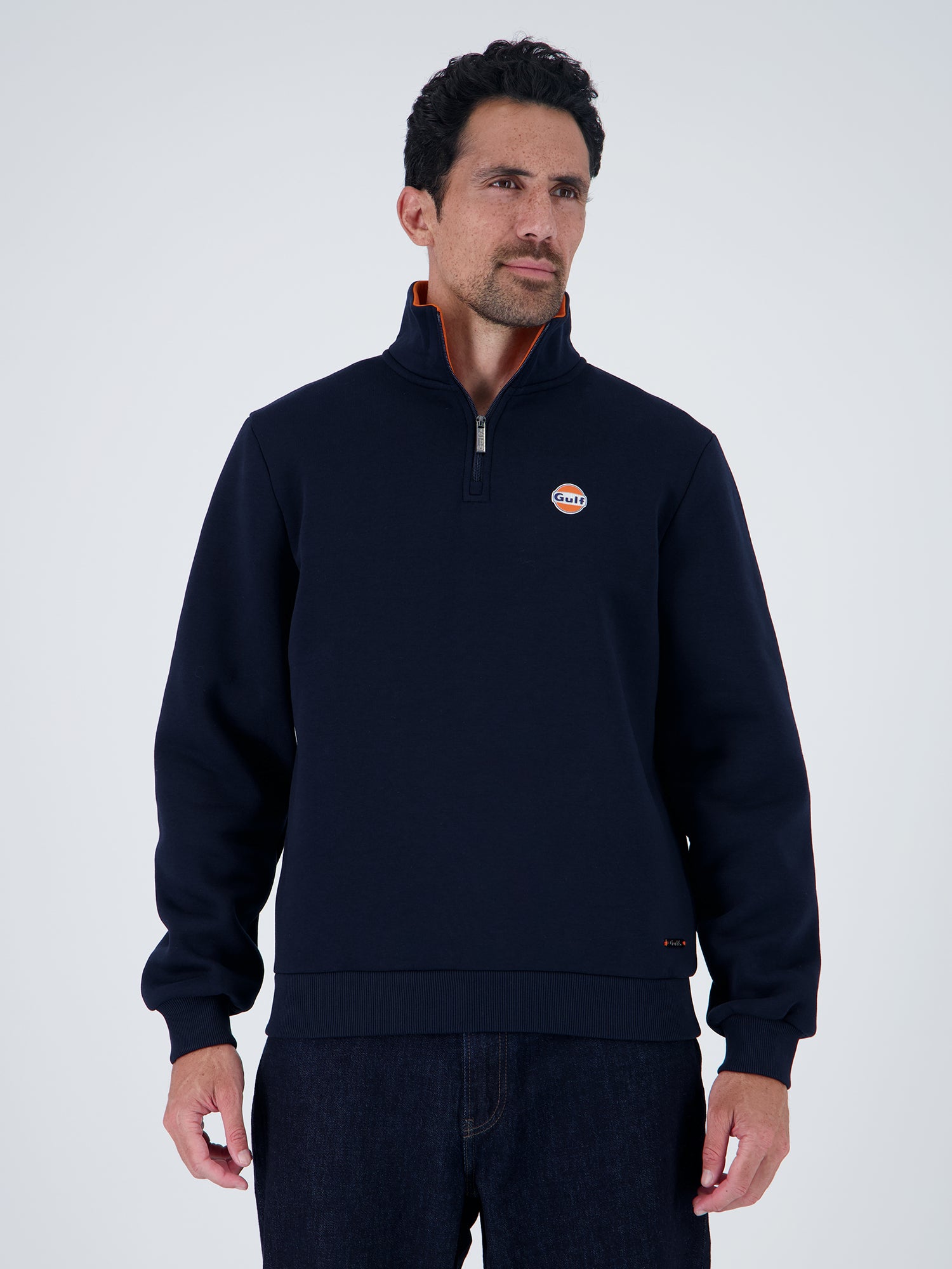 SWEATSHIRT QUART DE ZIP PREMIUM - navy blue