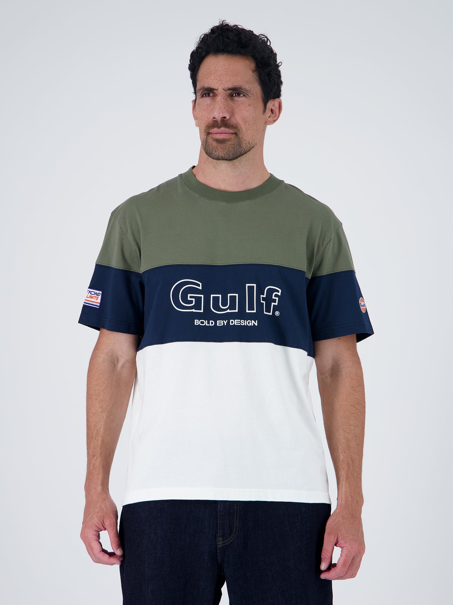 BOLD SPECIAL TEE - ecru navy olive