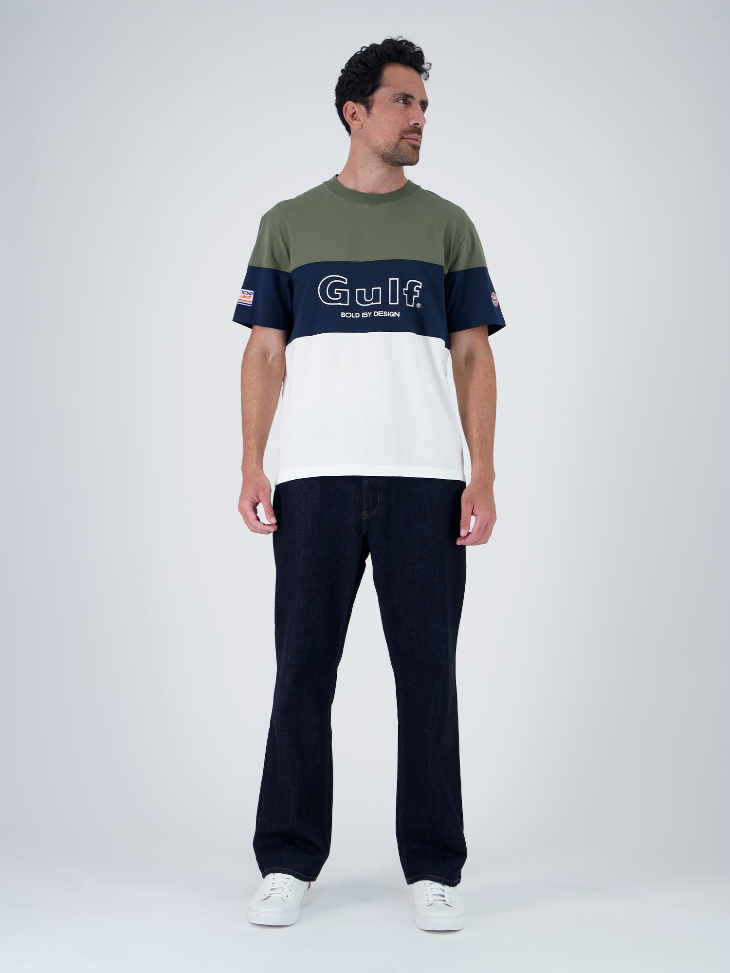 BOLD SPECIAL TEE - ecru navy olive