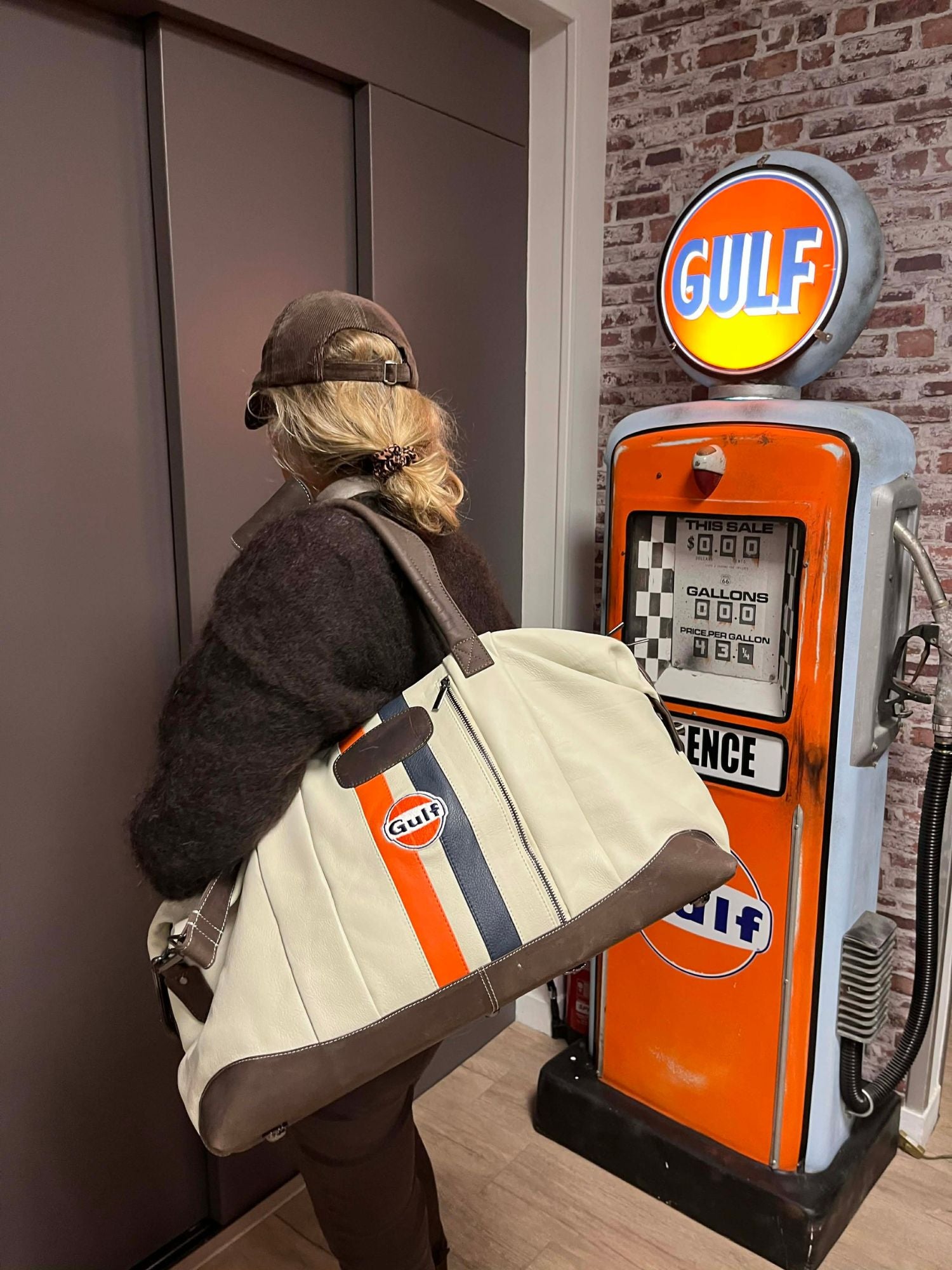 SAC VOYAGE CUIR - LIGHT BEIGE