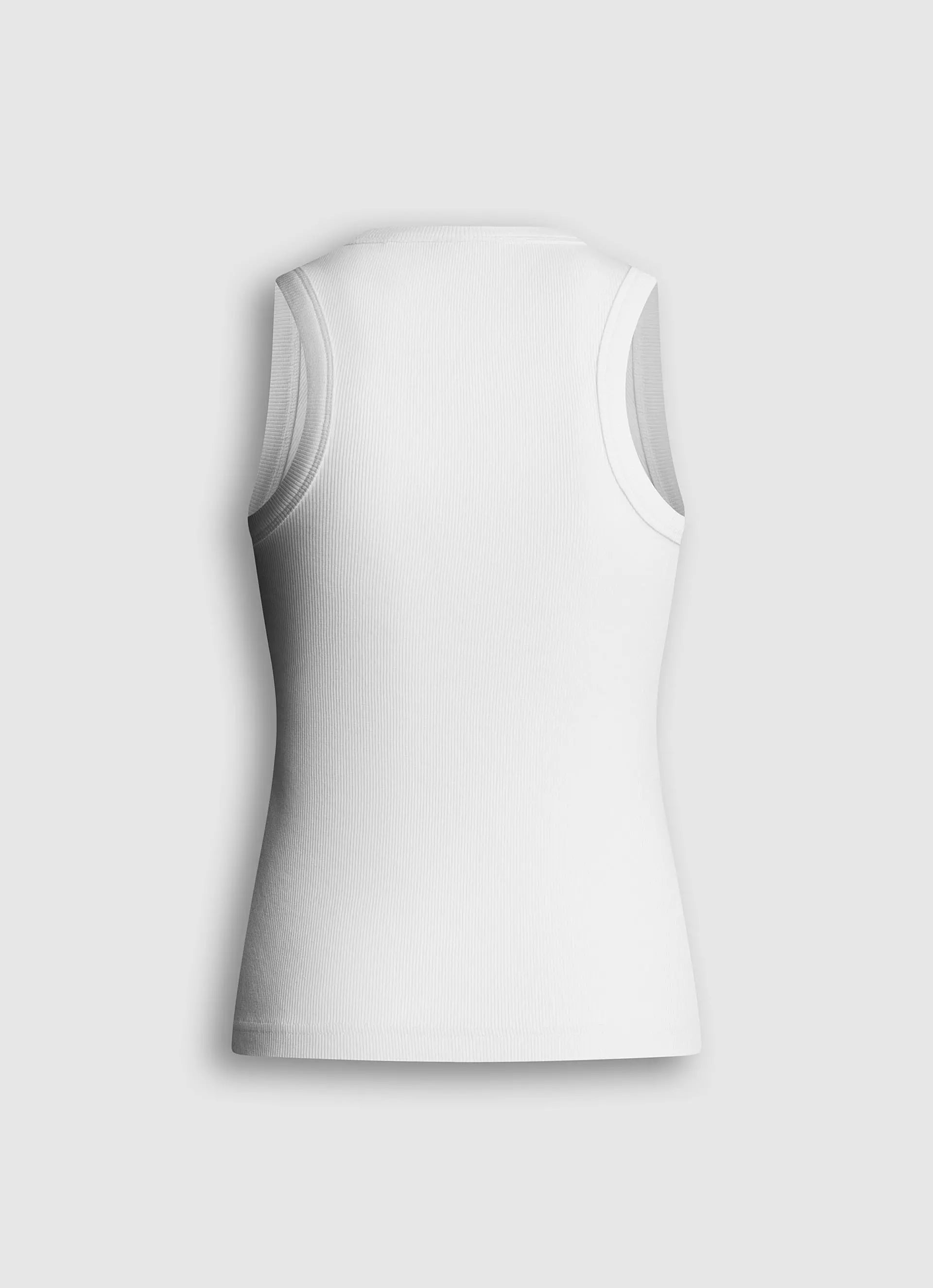 W RIB TANK TOP - blanc