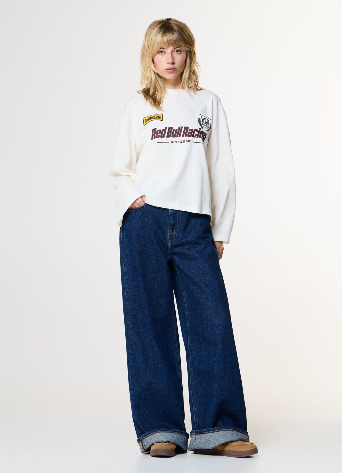 W T-Shirt Manches Longues GEAR - off white