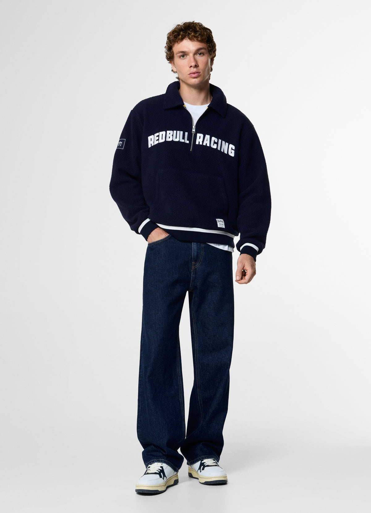 Sweat zippé en molleton FLEECE - navy
