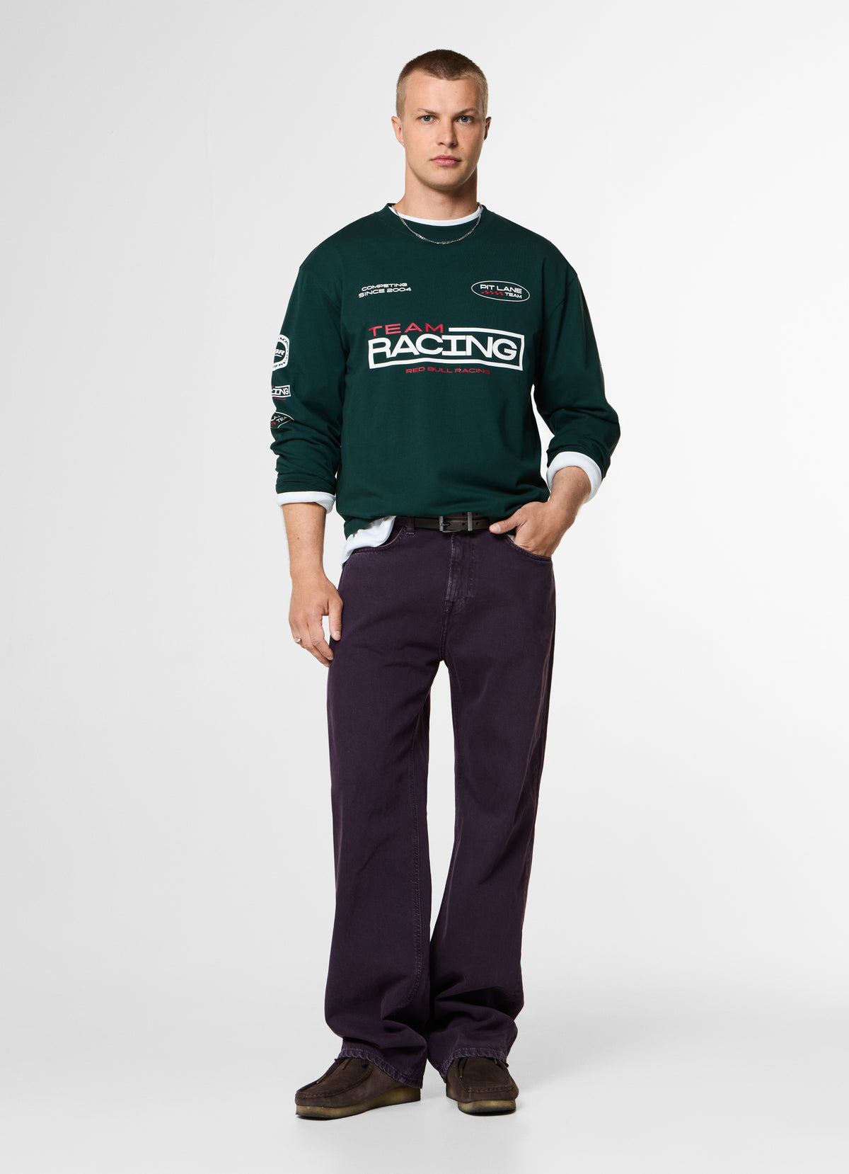 T-SHIRT LS SQUARE TEAM - DARK GREEN