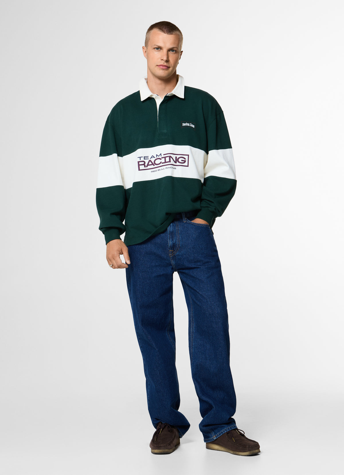 POLO LS SQUARE TEAM - DARK GREEN
