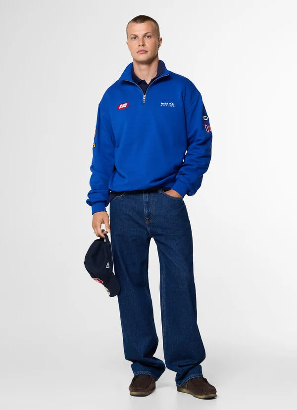 BLOCK HALF ZIP- bleu éléctrique