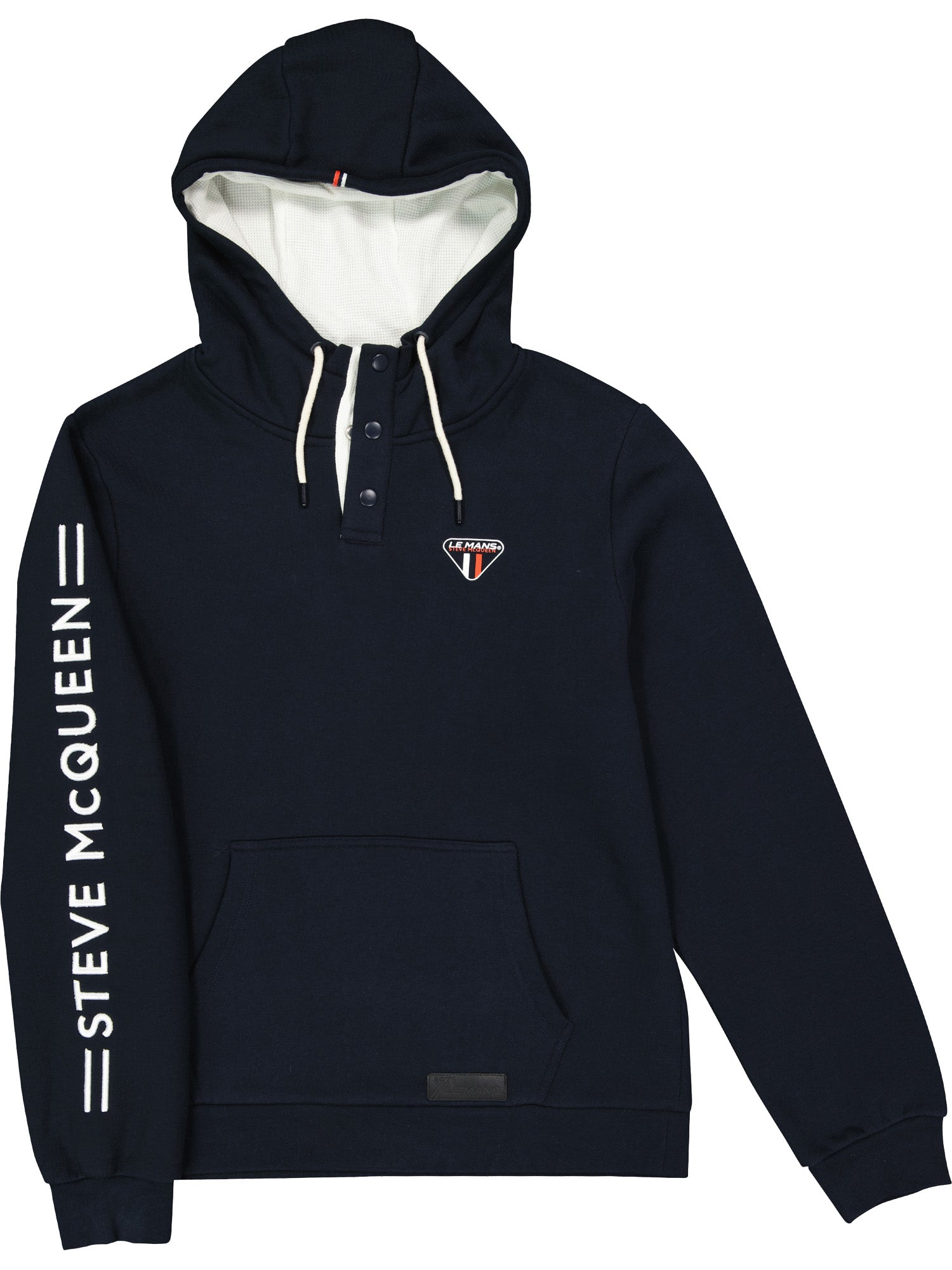 HOODIE CORPO BUTTONED COLLAR - NAVY