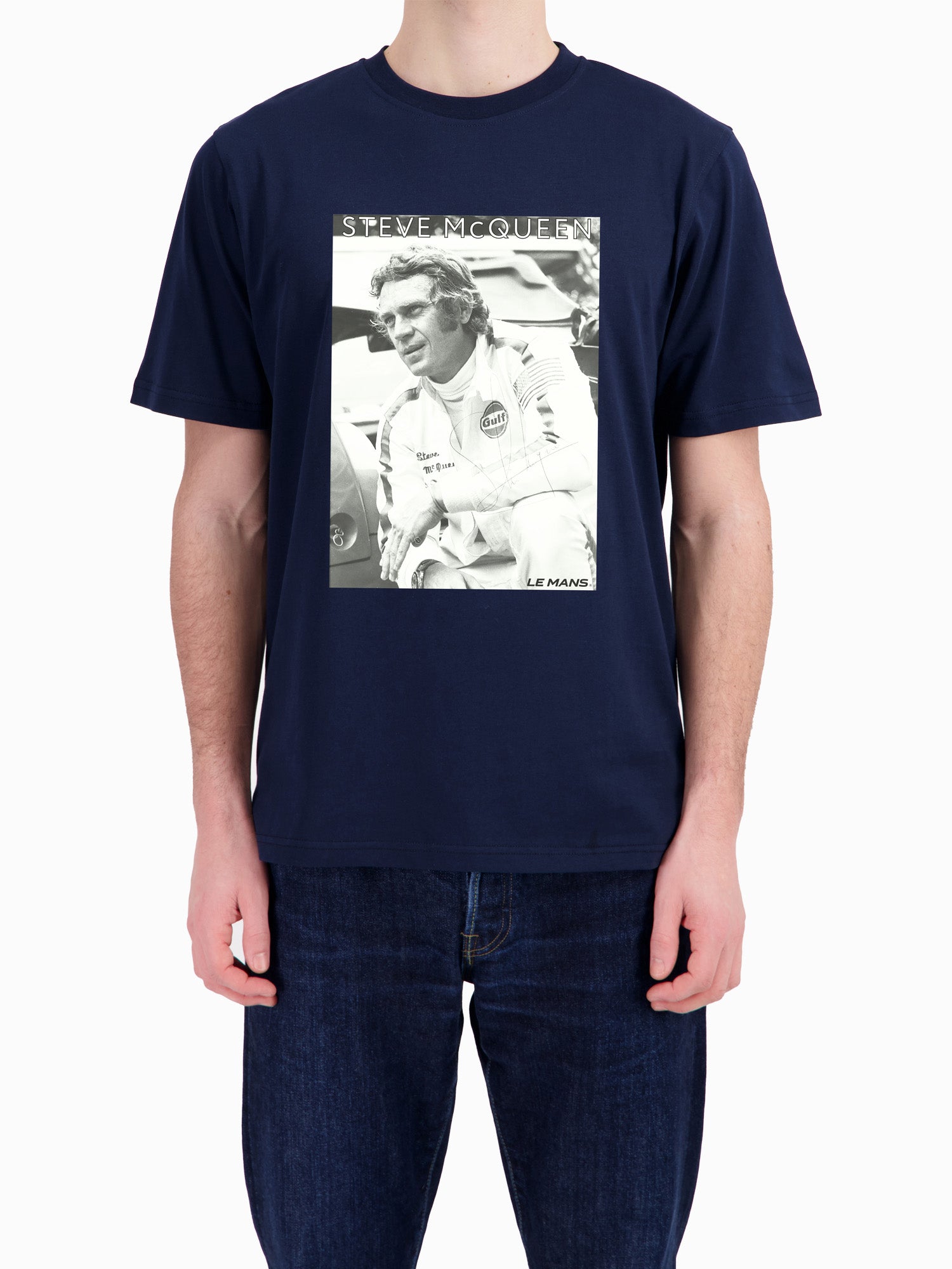 T-SHIRT SMQ B&W - NAVY