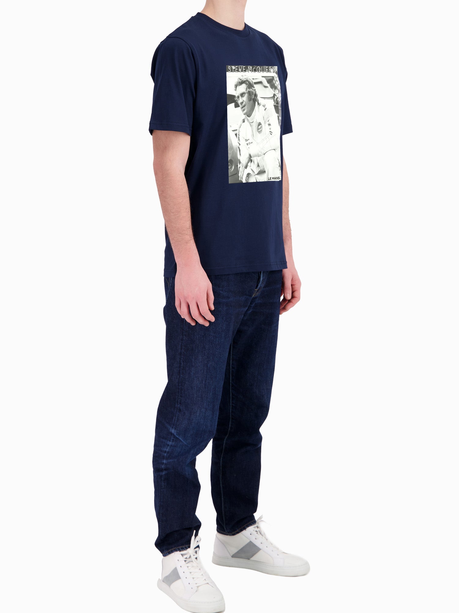 T-SHIRT SMQ B&W - NAVY