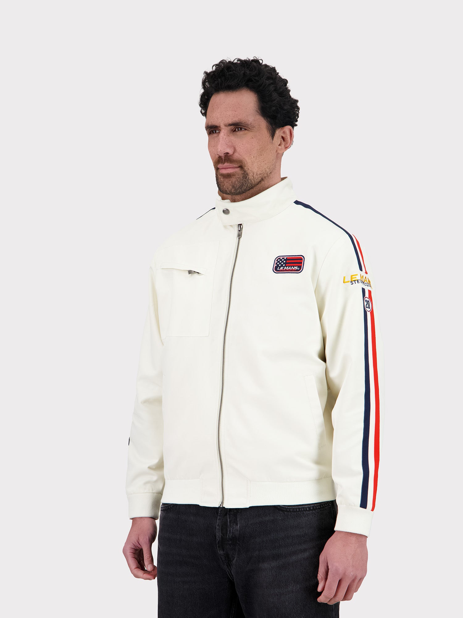 VESTE RACING STEVE MCQUEEN x LE MANS - ECRU