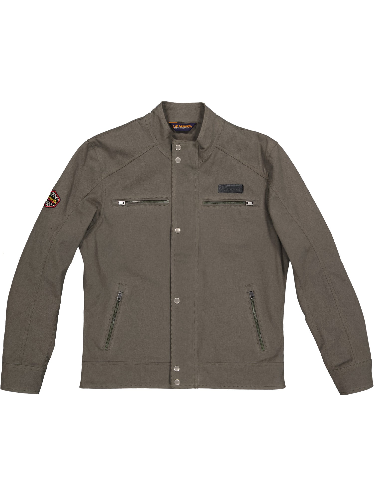 VESTE CANVAS MOTOR - DARK OLIVE