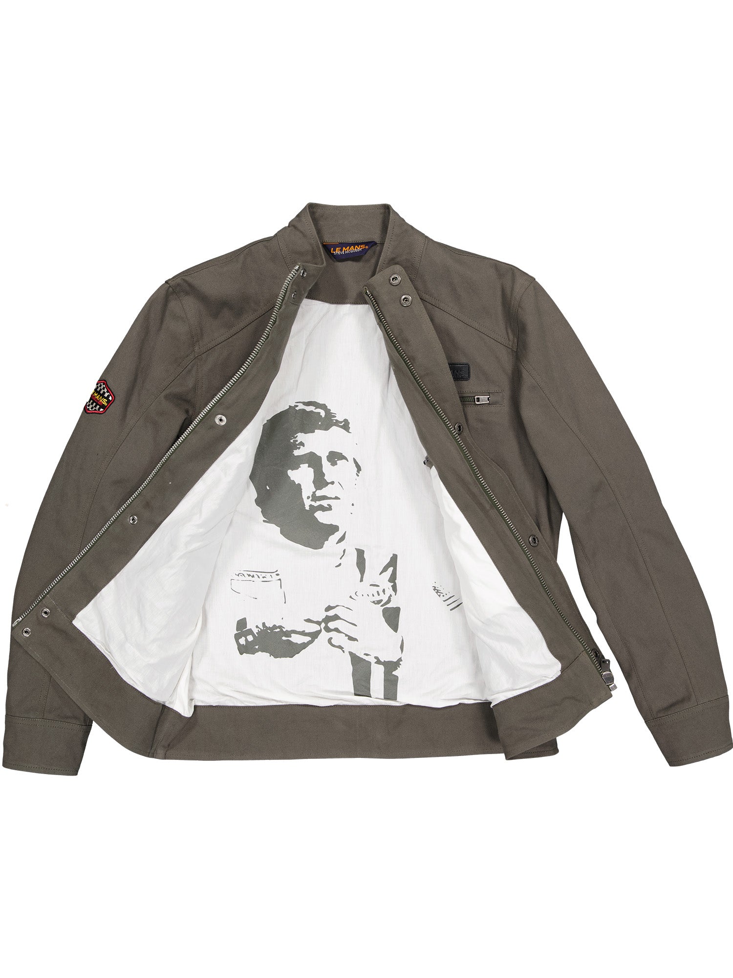 VESTE CANVAS MOTOR - DARK OLIVE