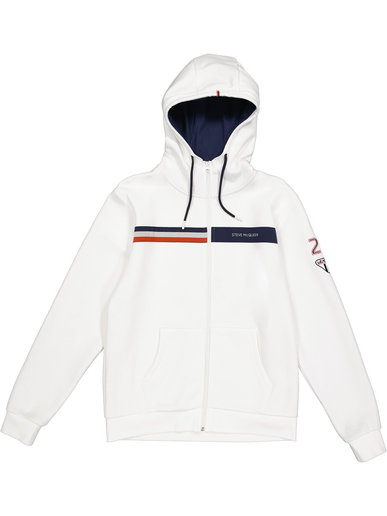 HOODIE FULL ZIP RACING 2.0 - OFF WHITE
