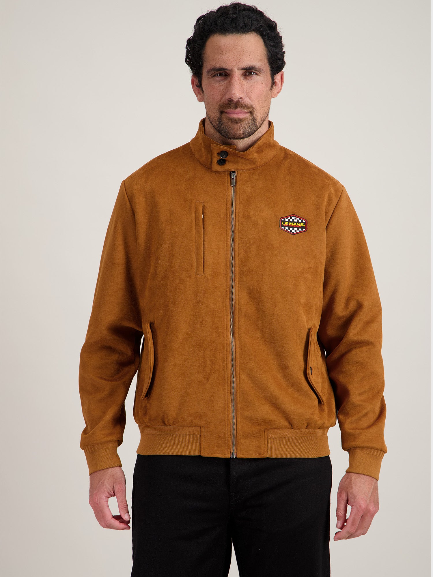 VESTE ALCANTARA - BROWN
