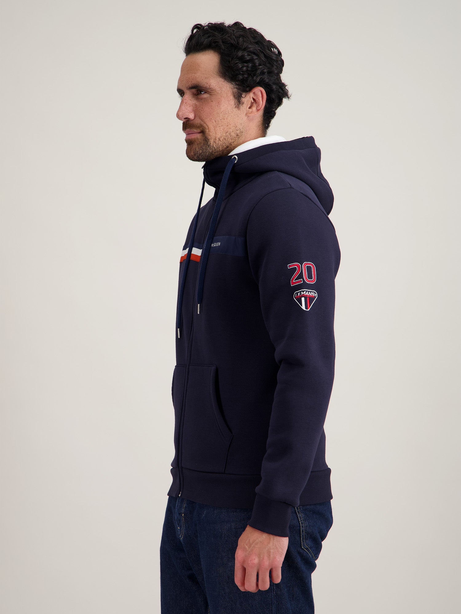 HOODIE ZIP RACING 20 - NAVY