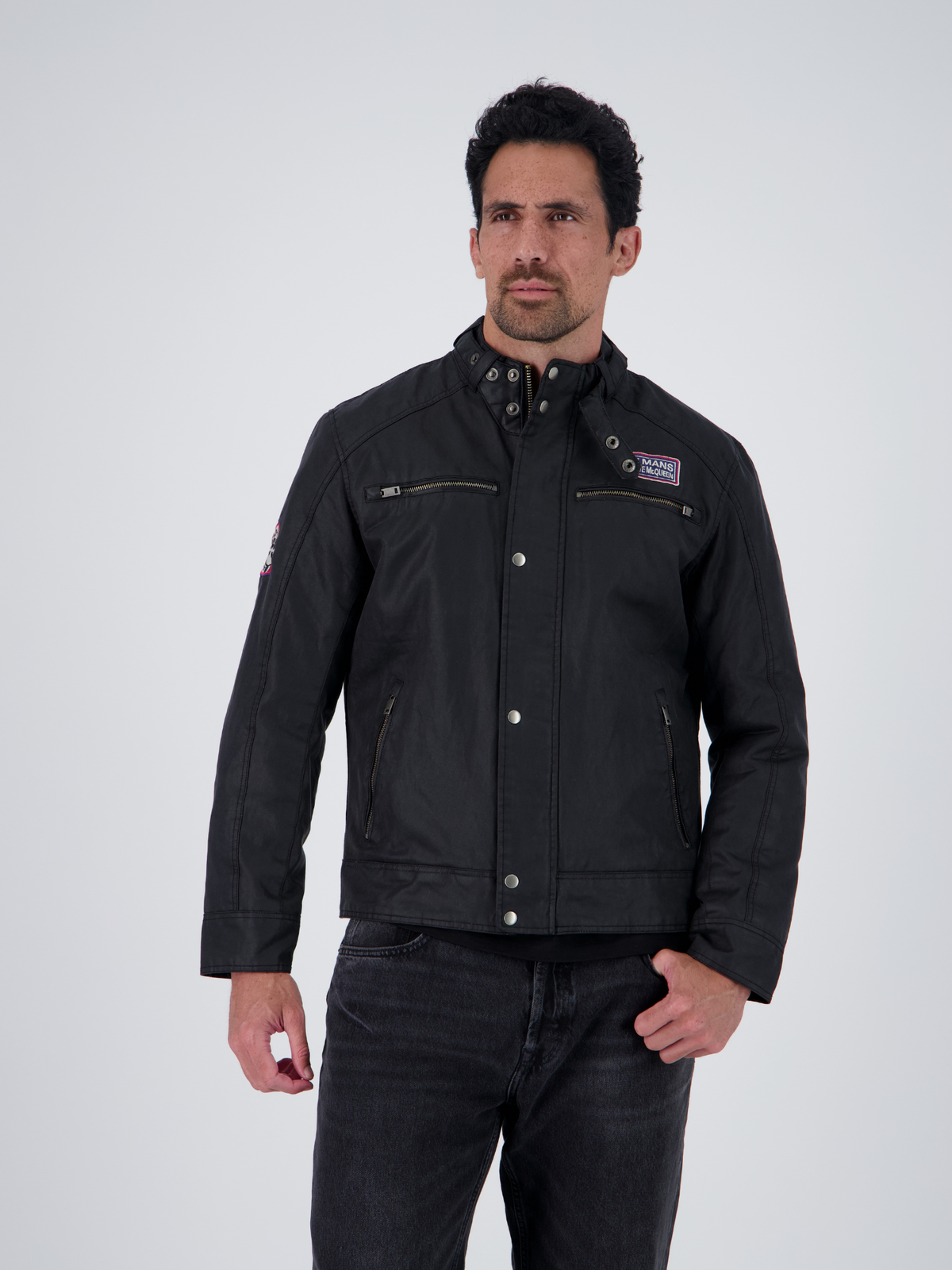 SMQ BIKER JACKET - BLACK