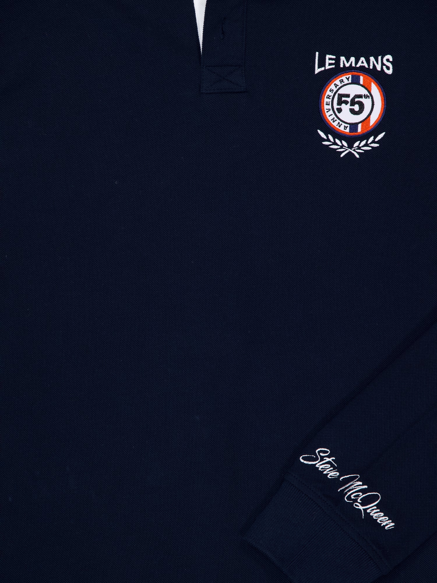 SIGNATURE LONG-SLEEVED POLO SHIRT - navy