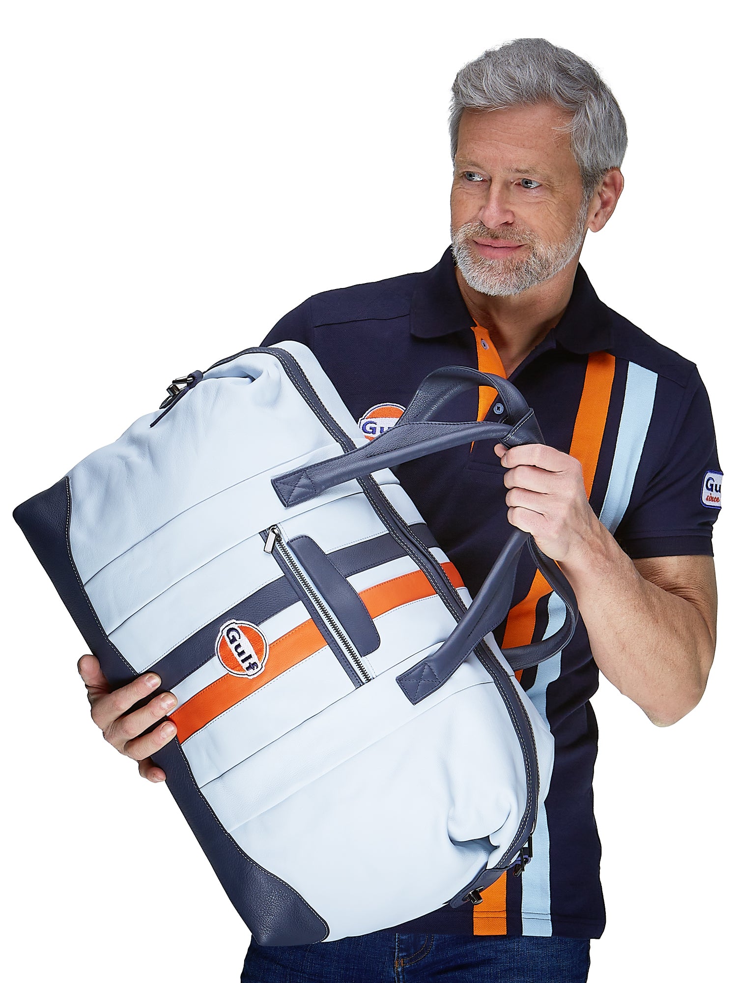 SAC VOYAGE CUIR - LIGHT BLUE