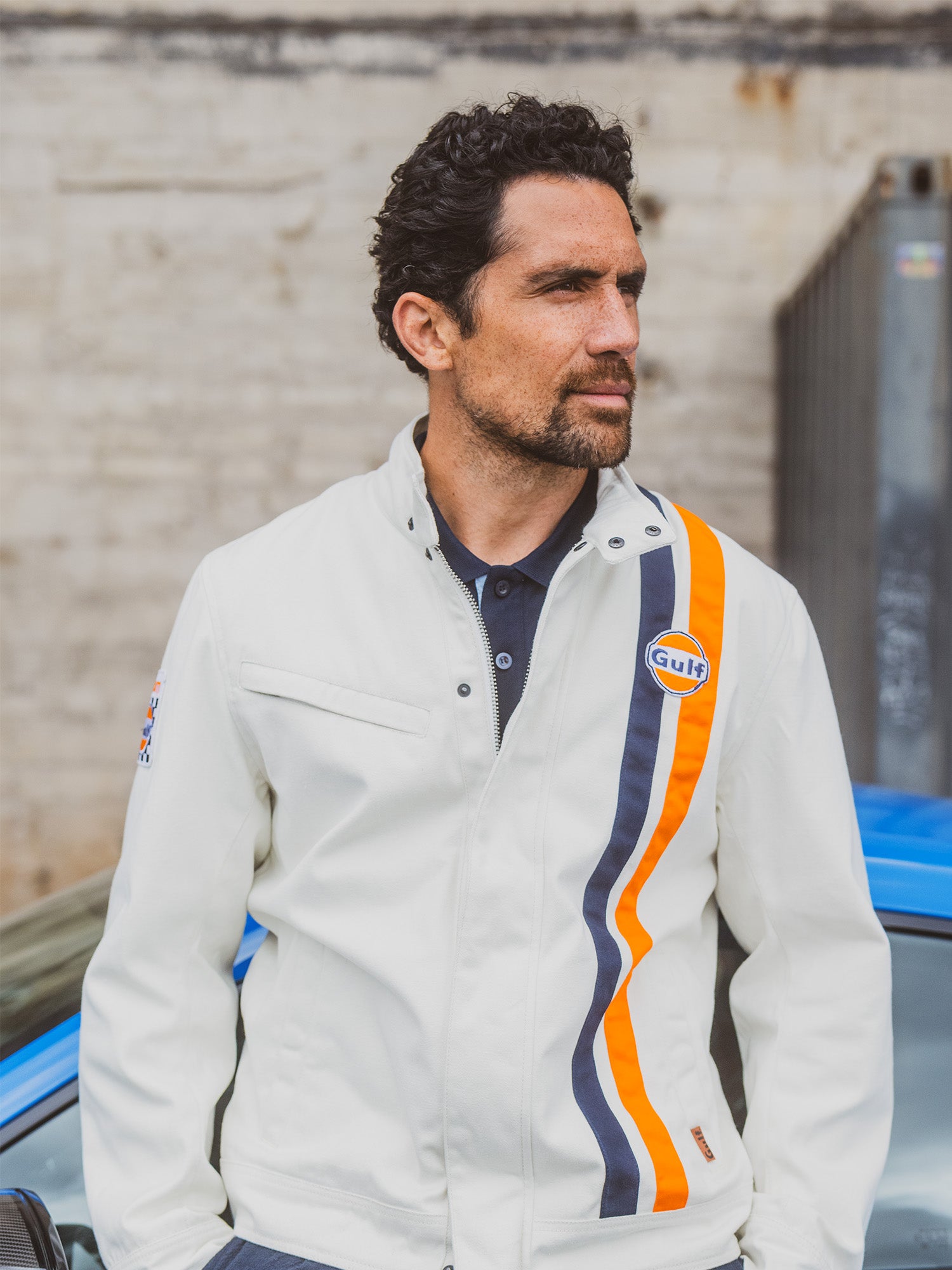 VESTE RACING TIMELESS HISTORY - cream white