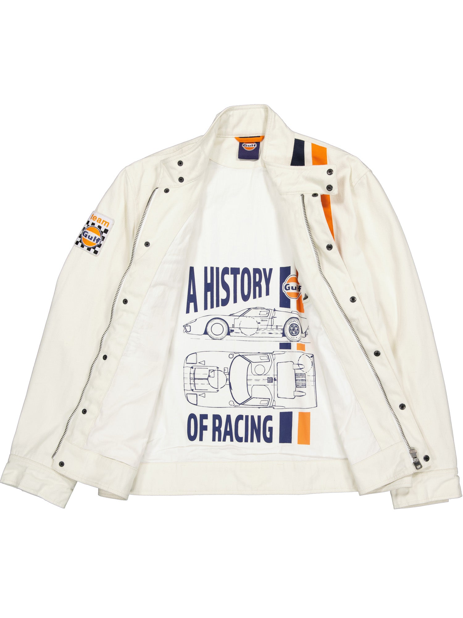 VESTE RACING TIMELESS HISTORY - cream white