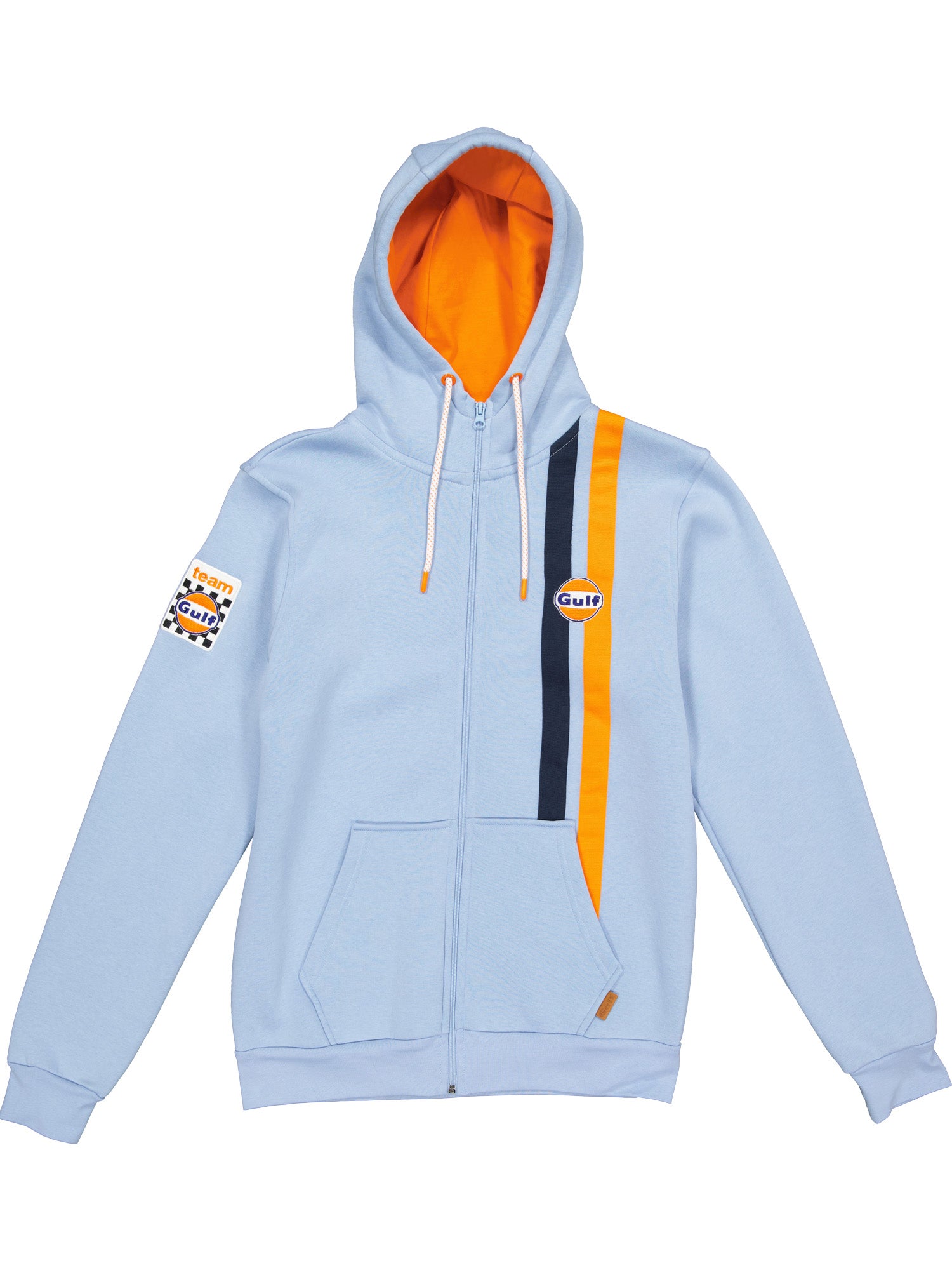 HOODIE FULL ZIP TIMELESS HISTORY - LIGHT BLUE