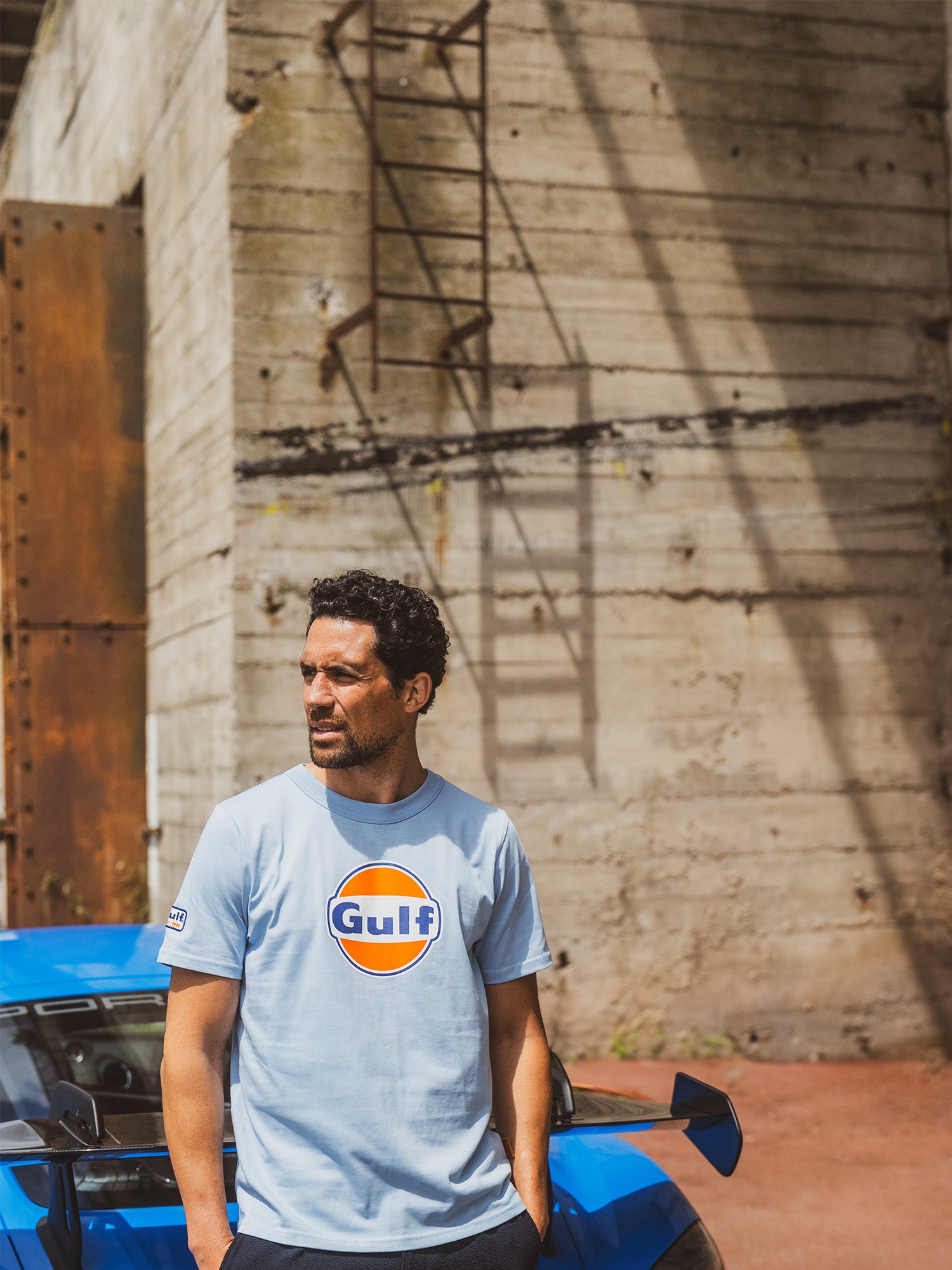 T-SHIRT GULF LOGO - LIGHT BLUE