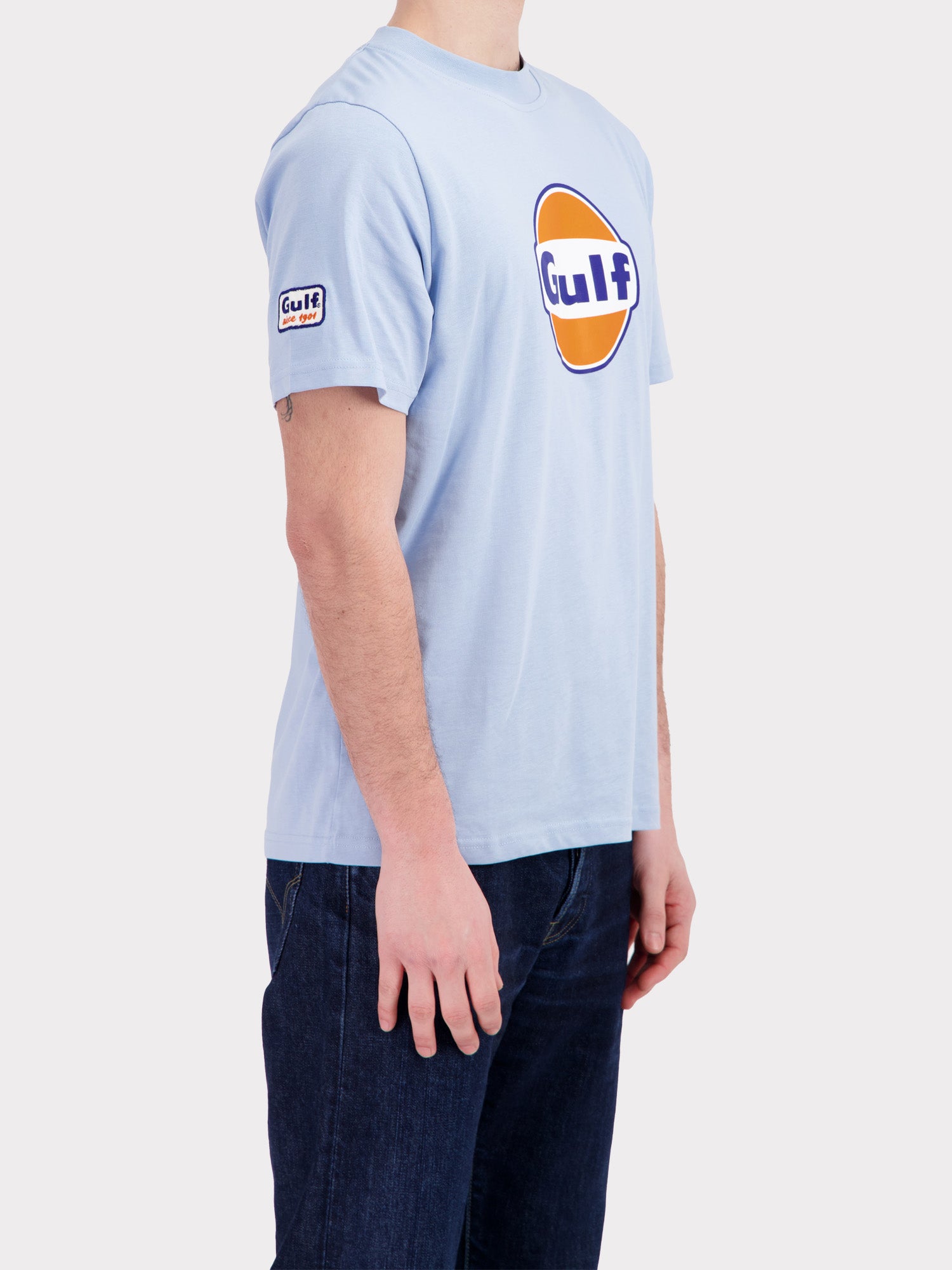 T-SHIRT GULF LOGO - LIGHT BLUE