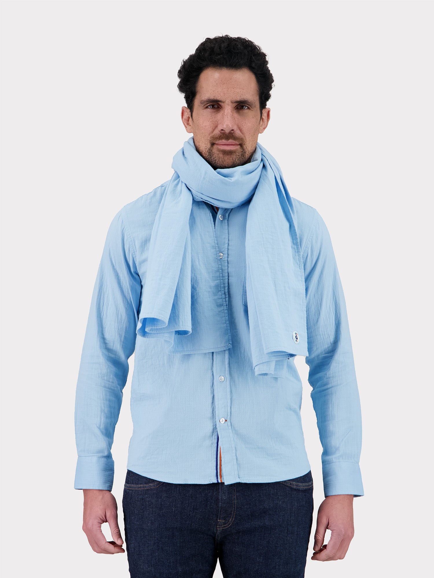 CHECHE GAZE DE COTON - LIGHT BLUE