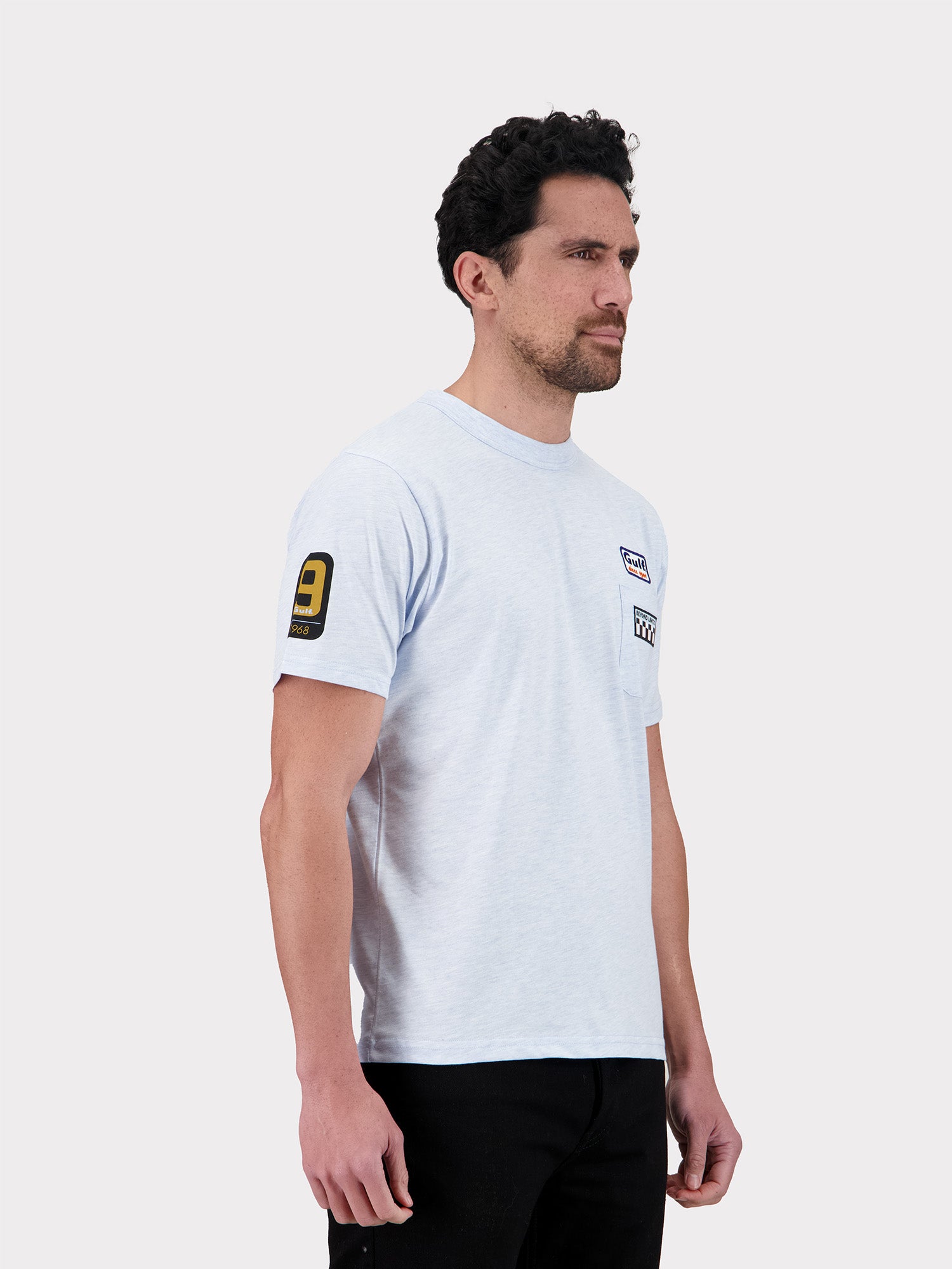 T-SHIRT POCKET BIG 9 - HEATHER SKY