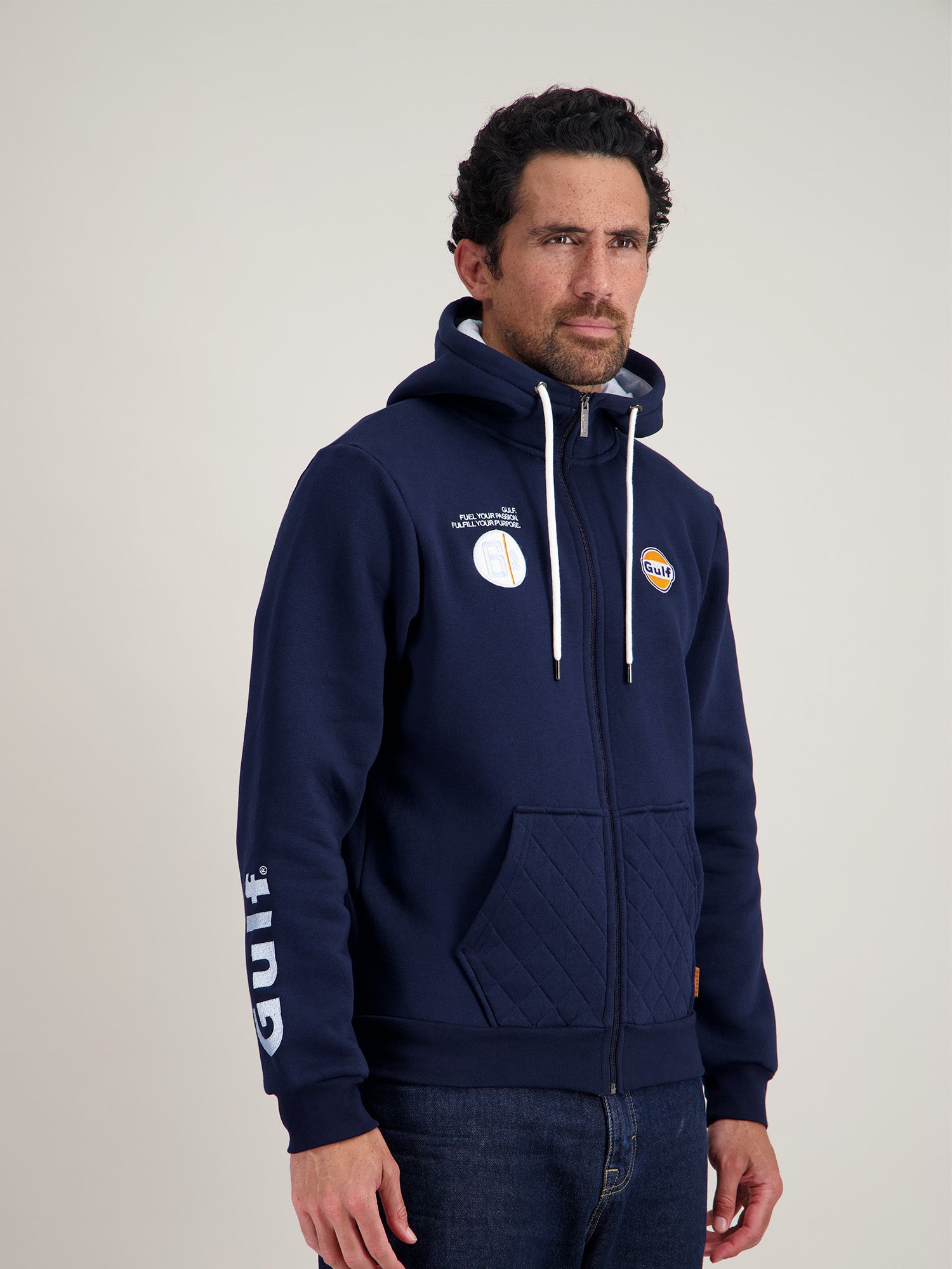 HOODIE FULL ZIP N°6 - NAVY