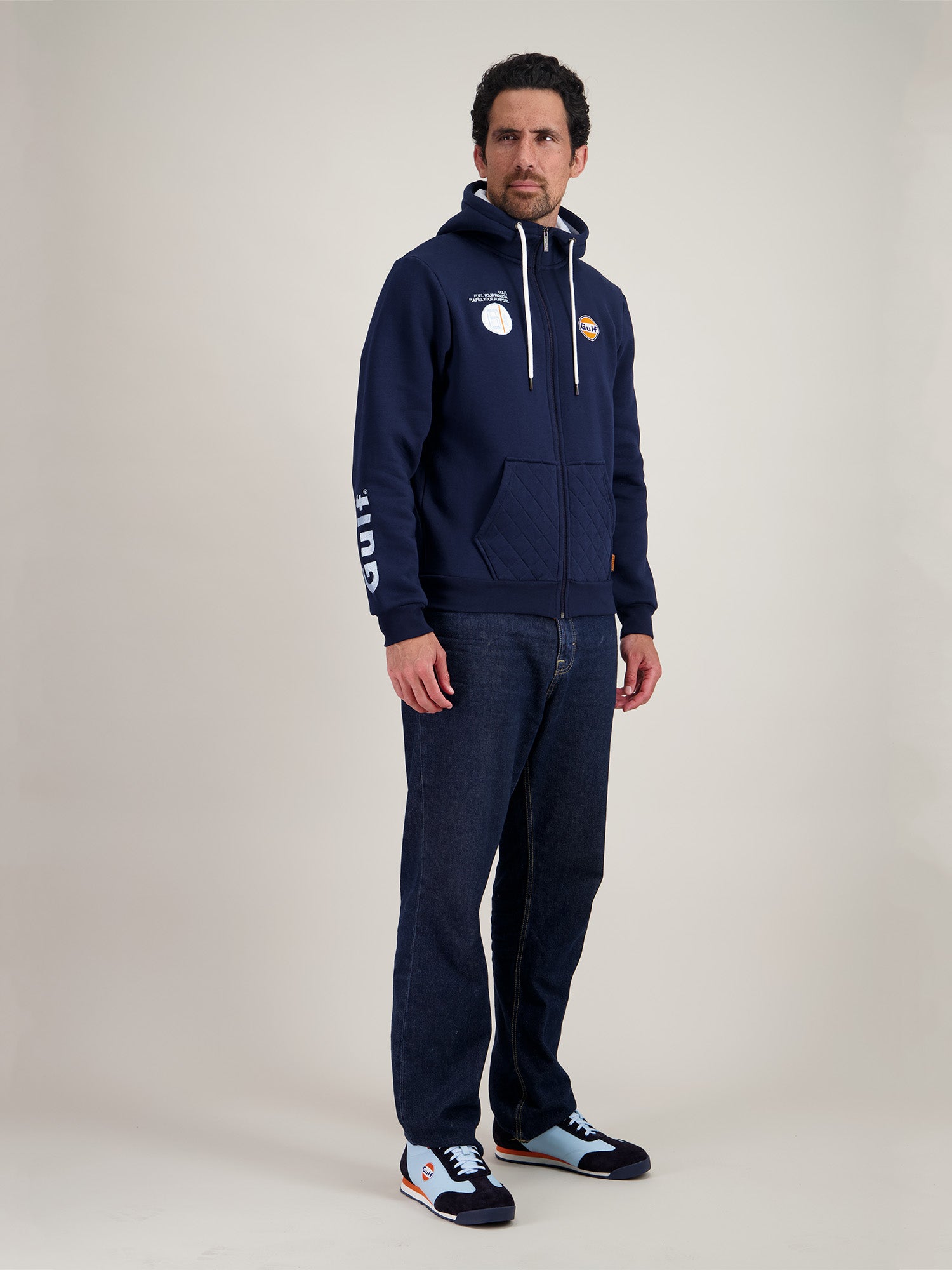 HOODIE FULL ZIP N°6 - NAVY