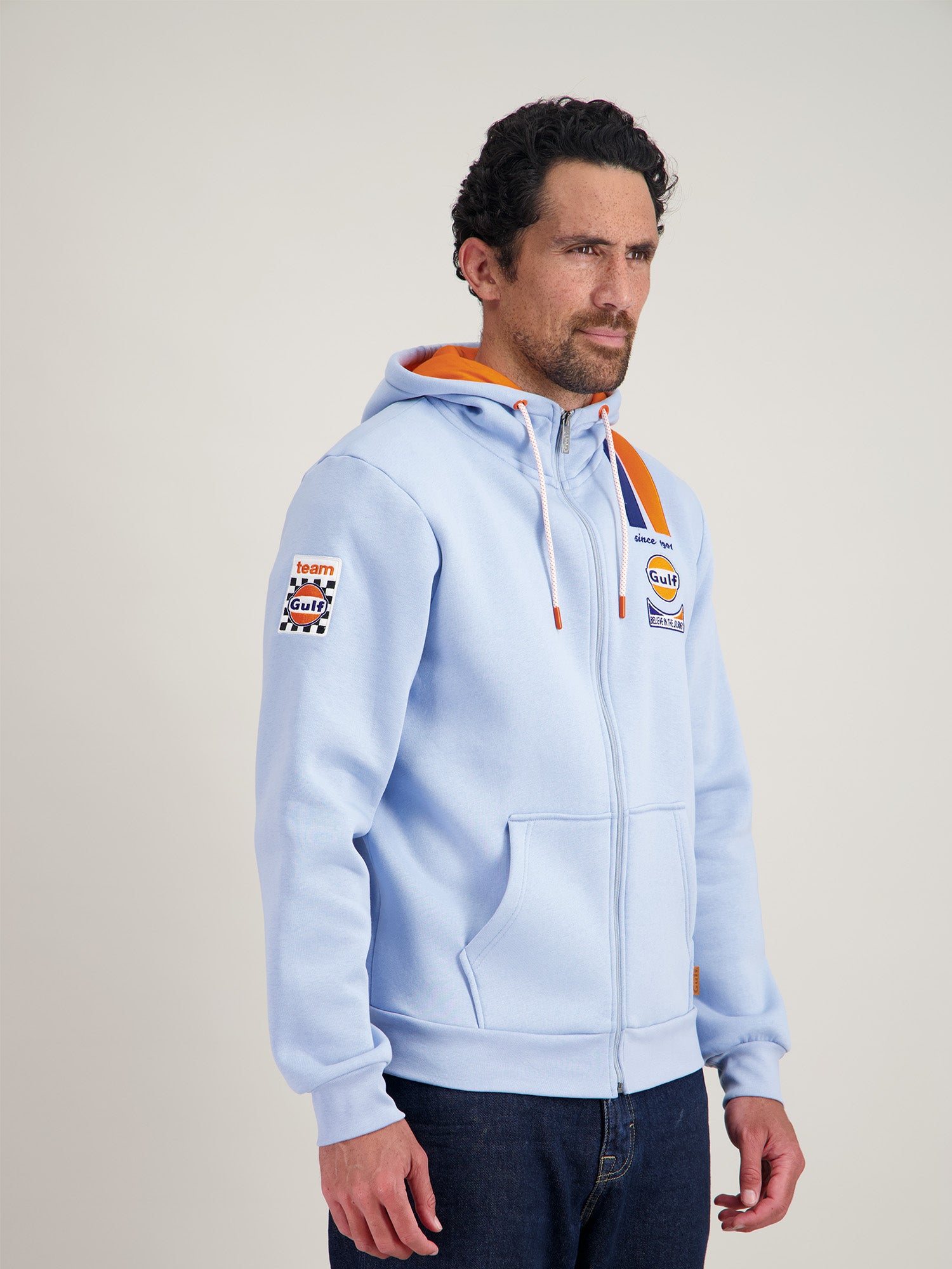 HOODIE FULL ZIP LEGEND - LIGHT BLUE