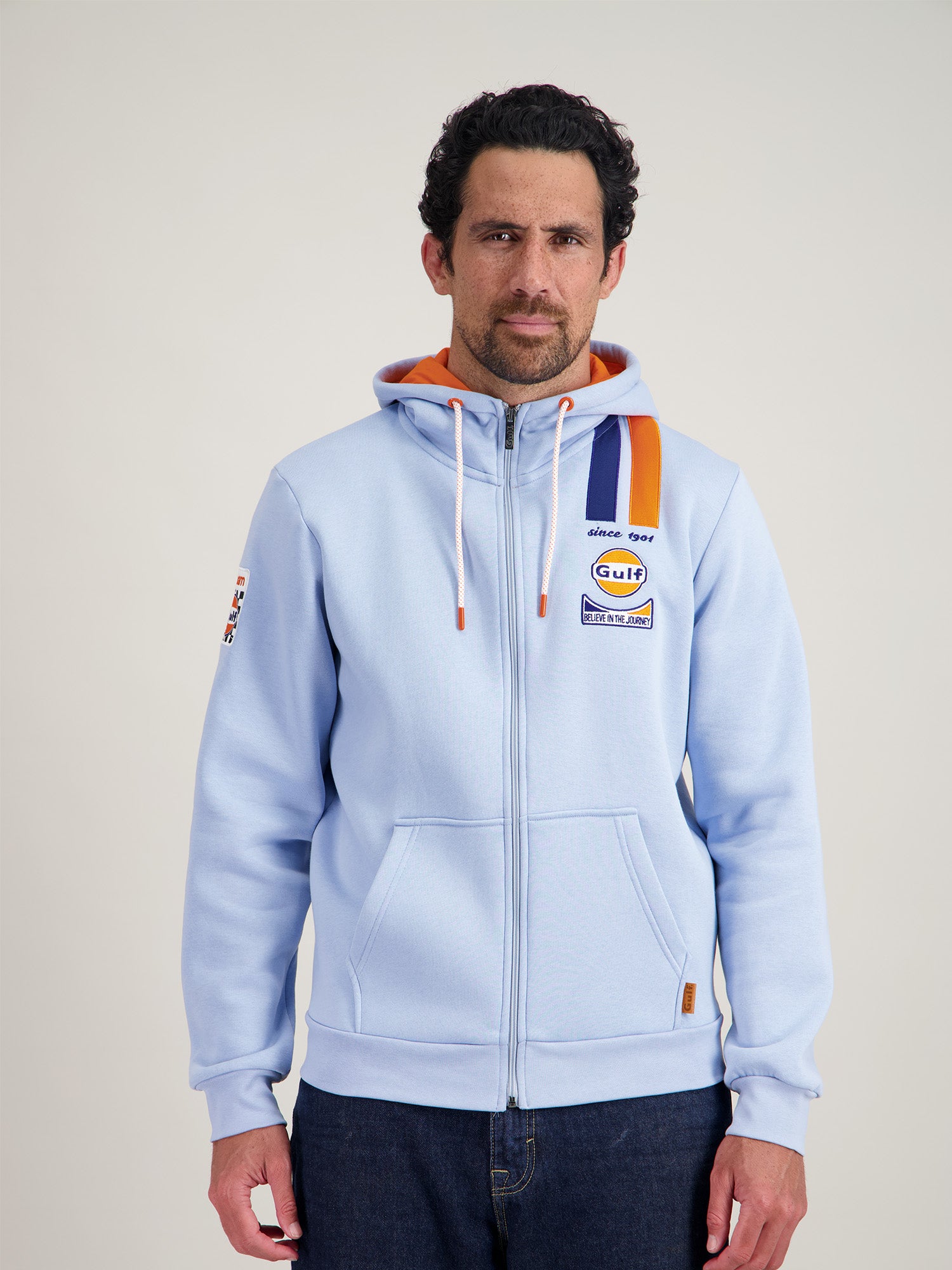 HOODIE FULL ZIP LEGEND - LIGHT BLUE