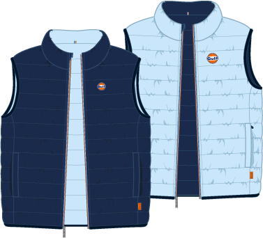 NEW BODYWARMER REVERSO - navy light blue