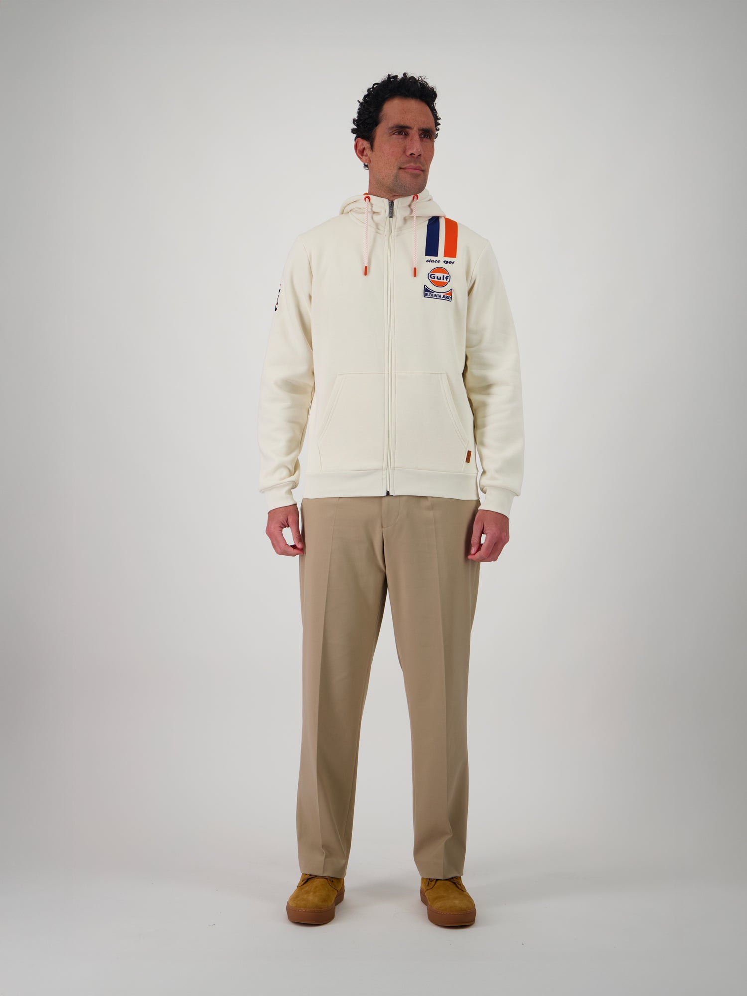 HOODIE FULL ZIP LEGEND - ECRU