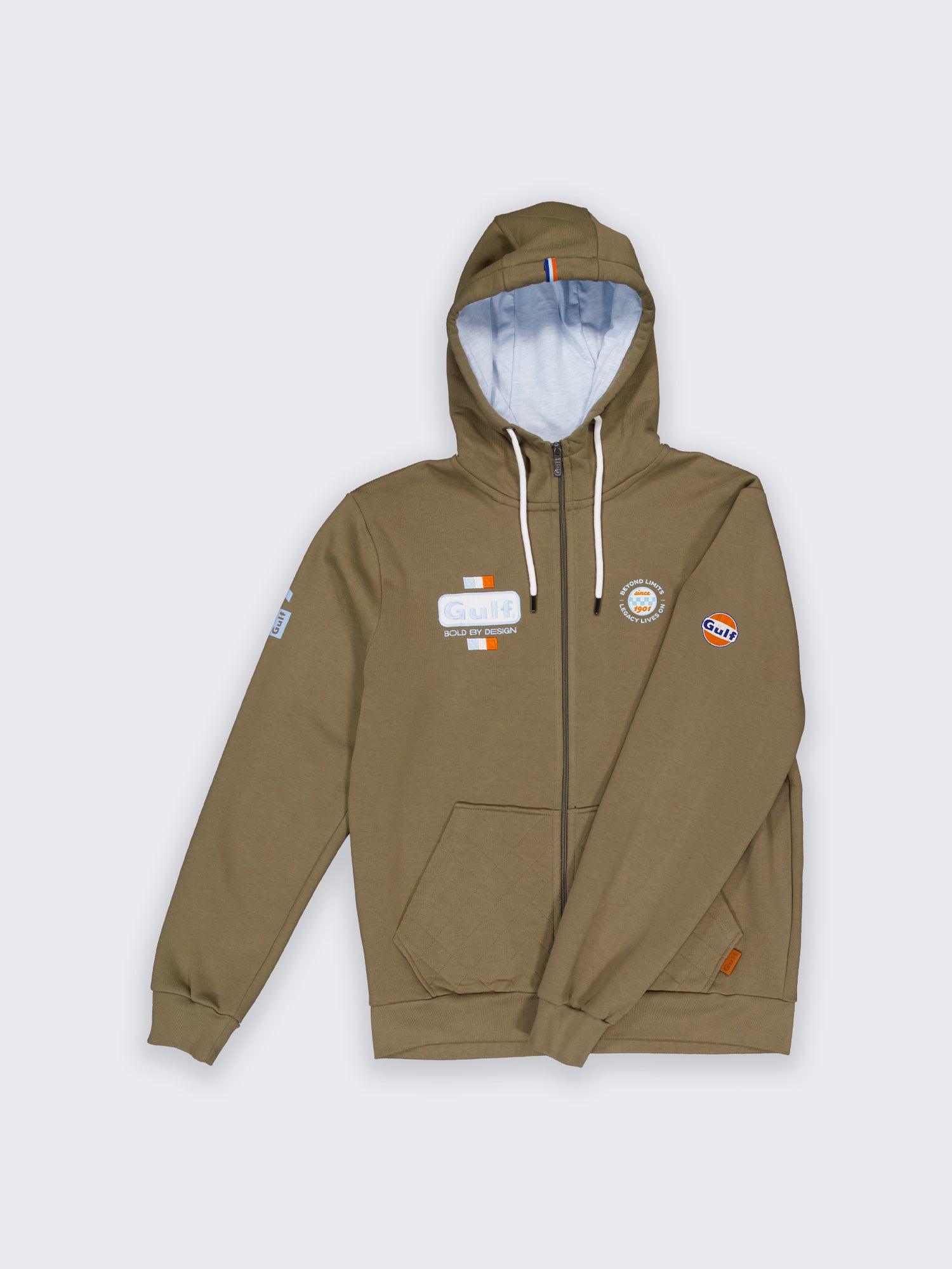 HOODIE FULL ZIP BOLD CLASSICS - OLIVE